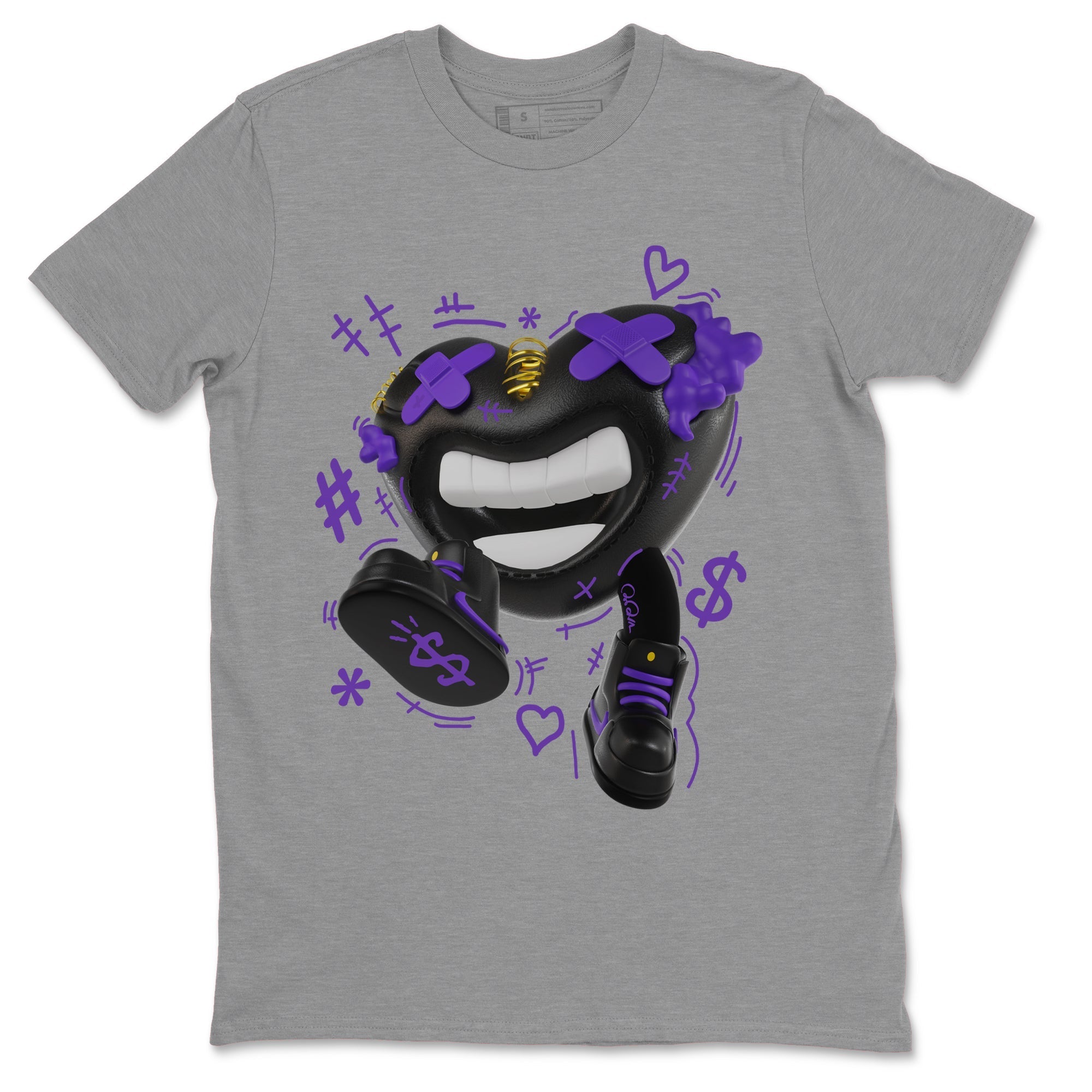 Air Jordan 12 Field Purple shirt to match jordans Walk In Love Streetwear Sneaker Shirt AJ12 Field Purple Drip Gear Zone Sneaker Matching Clothing Unisex Heather Grey 2 T-Shirt