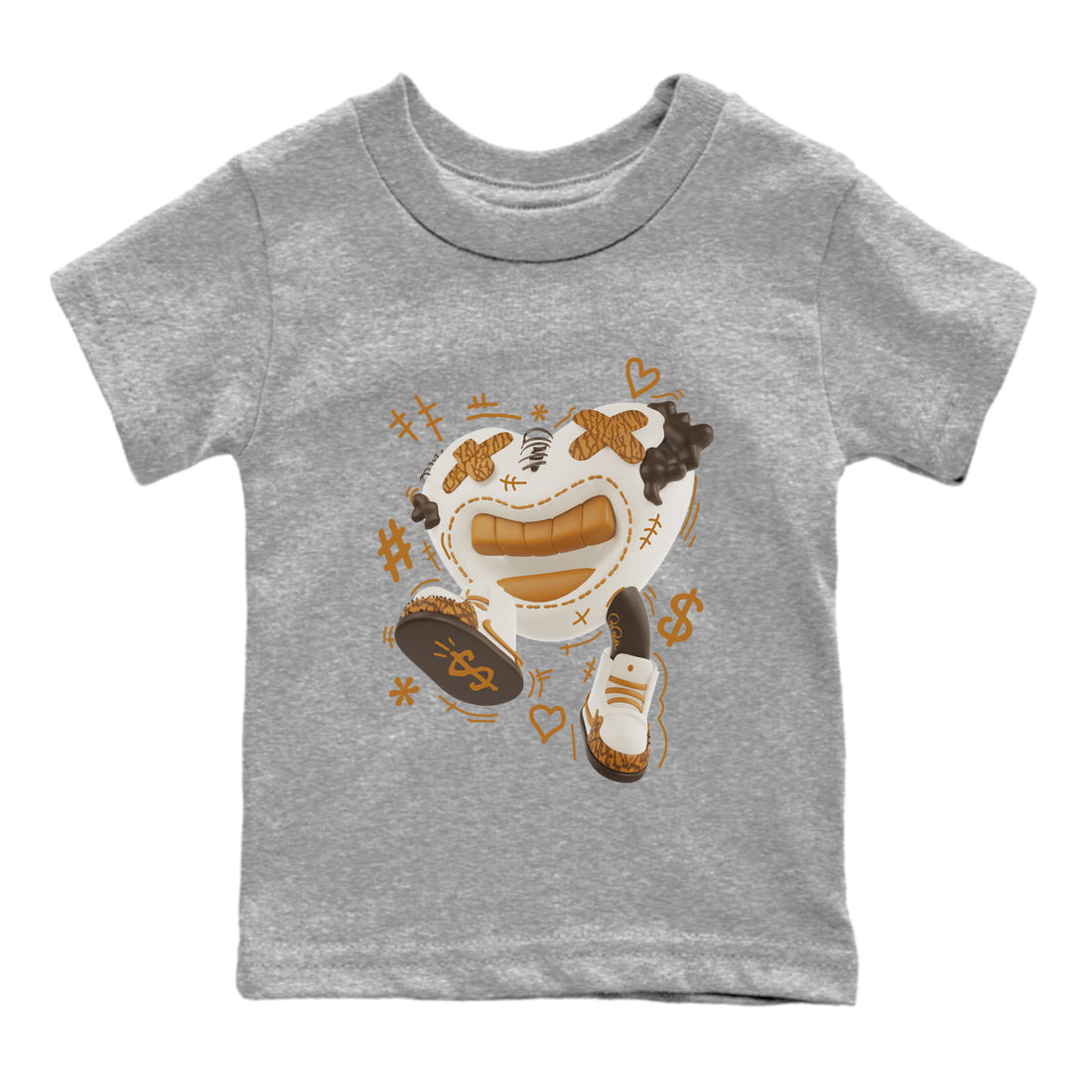 Air Jordan 3 Palomino shirt to match jordans Walk In Love Streetwear Sneaker Shirt AJ3 Palomino Drip Gear Zone Sneaker Matching Clothing Baby Toddler Heather Grey 2 T-Shirt