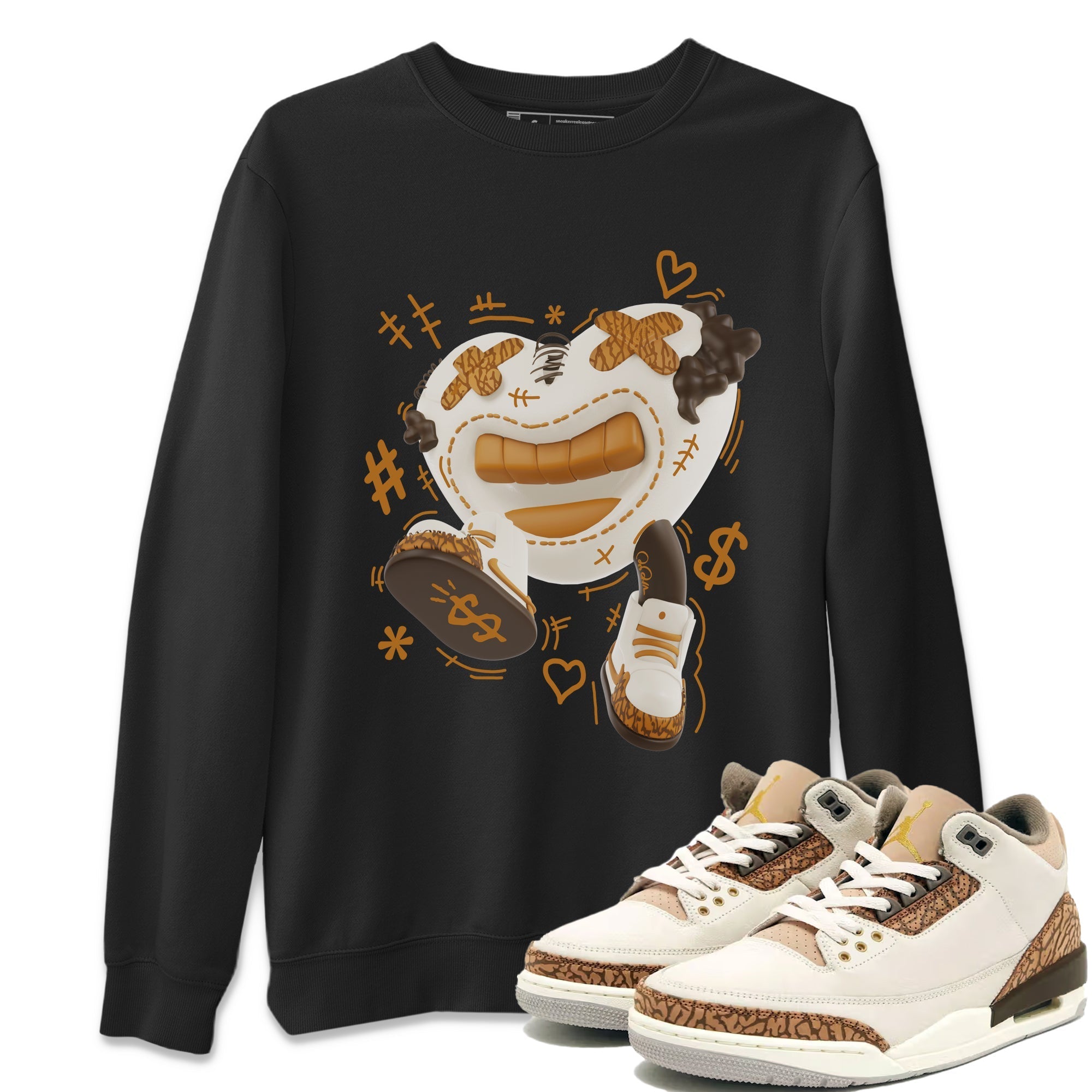 Air Jordan 3 Palomino shirt to match jordans Walk In Love Streetwear Sneaker Shirt AJ3 Palomino Drip Gear Zone Sneaker Matching Clothing Unisex Black 1 T-Shirt