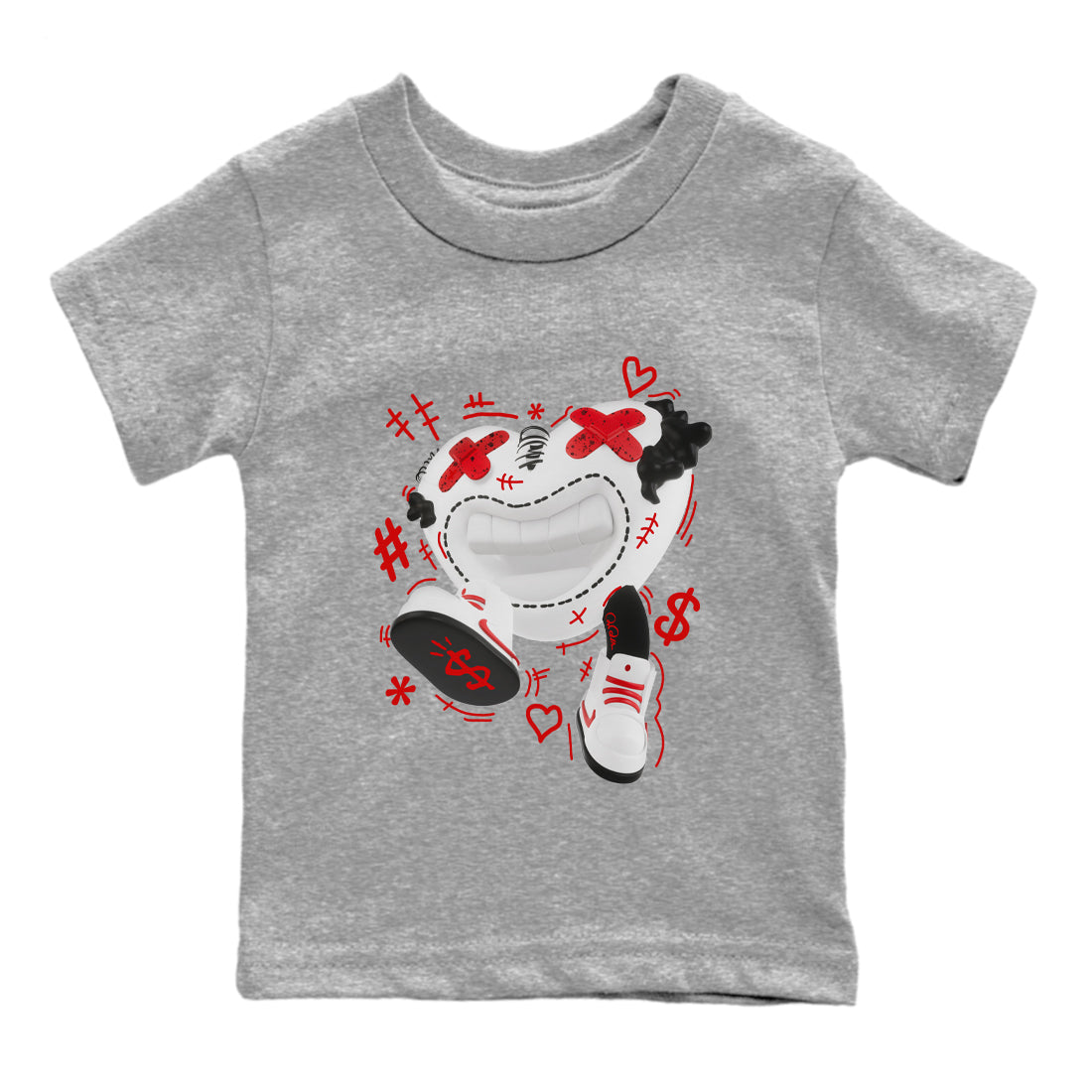 Air Jordan 4 Red Cement shirt to match jordans Walk In Love Streetwear Sneaker Shirt AJ4 Red Cement Drip Gear Zone Sneaker Matching Clothing Baby Toddler Heather Grey 2 T-Shirt