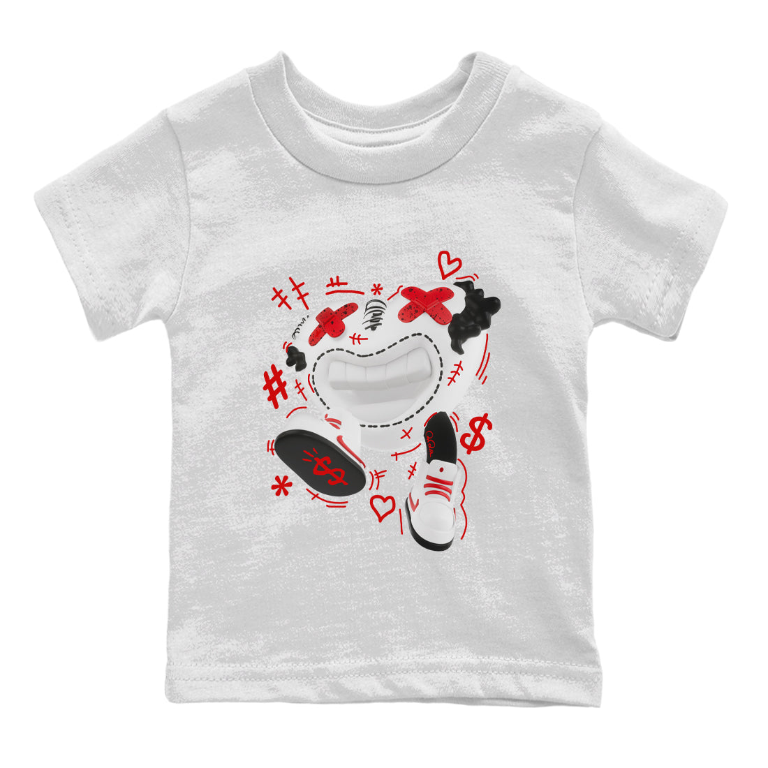 Air Jordan 4 Red Cement shirt to match jordans Walk In Love Streetwear Sneaker Shirt AJ4 Red Cement Drip Gear Zone Sneaker Matching Clothing Baby Toddler White 2 T-Shirt