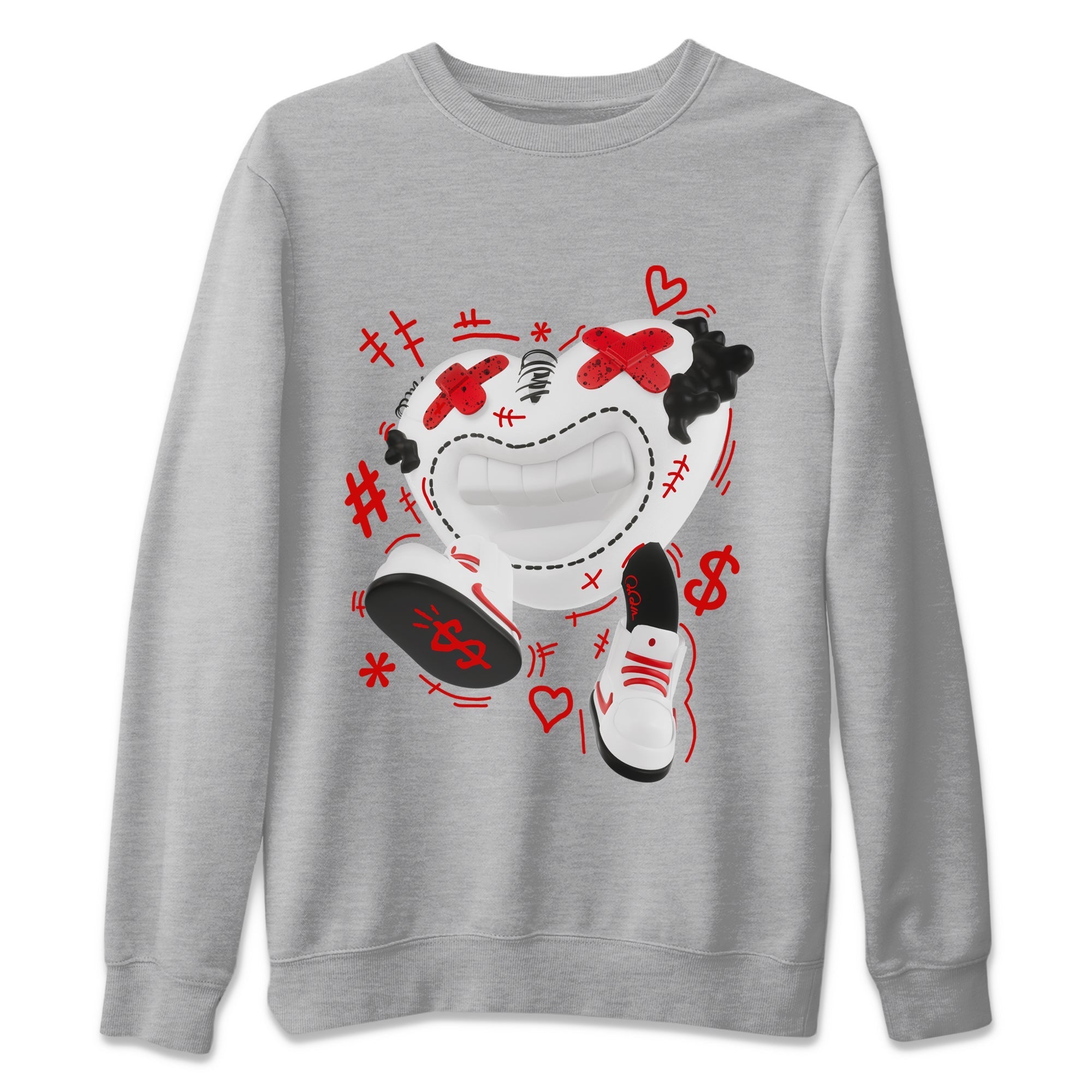 Air Jordan 4 Red Cement shirt to match jordans Walk In Love Streetwear Sneaker Shirt AJ4 Red Cement Drip Gear Zone Sneaker Matching Clothing Unisex Heather Grey 2 T-Shirt
