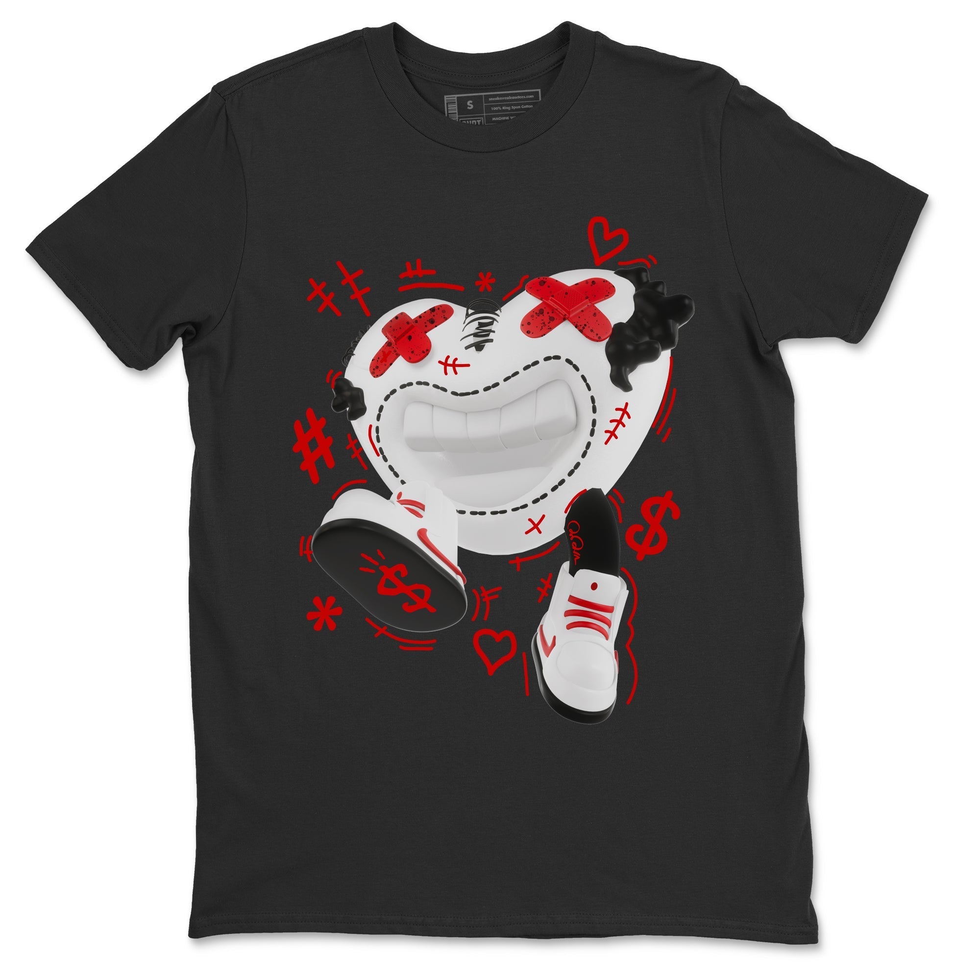 Air Jordan 4 Red Cement shirt to match jordans Walk In Love Streetwear Sneaker Shirt AJ4 Red Cement Drip Gear Zone Sneaker Matching Clothing Unisex Black 2 T-Shirt
