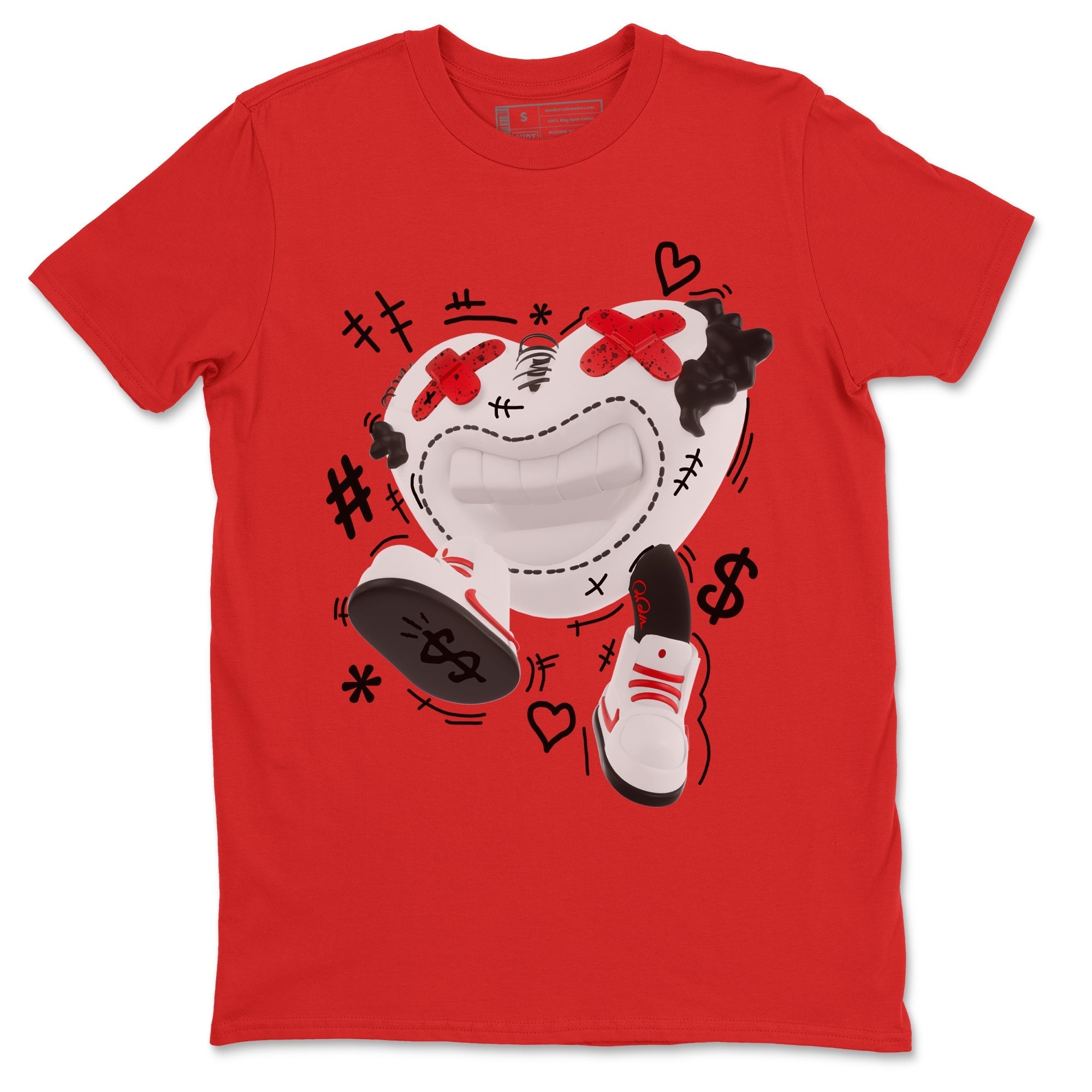 Air Jordan 4 Red Cement shirt to match jordans Walk In Love Streetwear Sneaker Shirt AJ4 Red Cement Drip Gear Zone Sneaker Matching Clothing Unisex Red 2 T-Shirt
