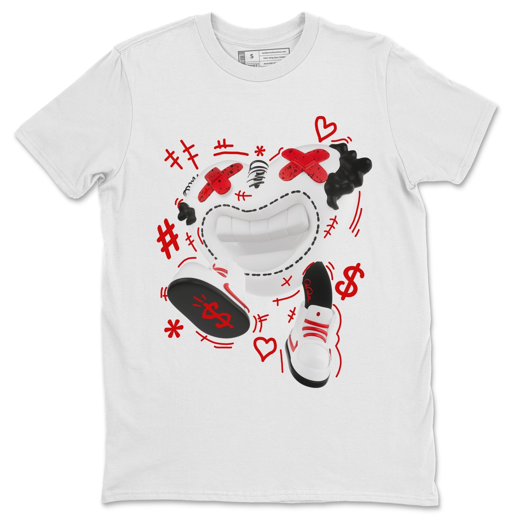 Air Jordan 4 Red Cement shirt to match jordans Walk In Love Streetwear Sneaker Shirt AJ4 Red Cement Drip Gear Zone Sneaker Matching Clothing Unisex White 2 T-Shirt