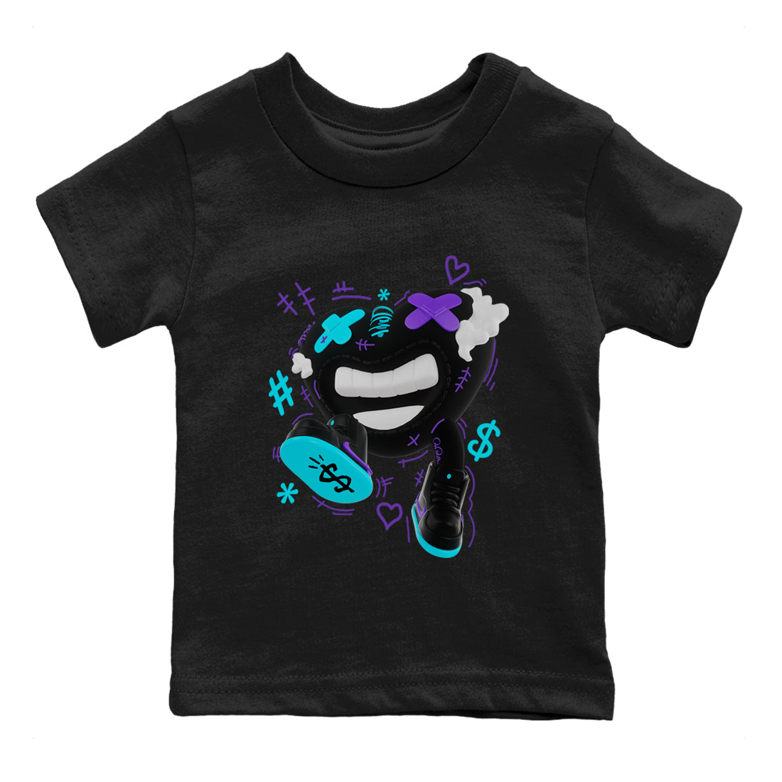 Air Jordan 6 Aqua shirt to match jordans Walk In Love Streetwear Sneaker Shirt AJ6 Aqua Drip Gear Zone Sneaker Matching Clothing Baby Toddler Black 2 T-Shirt