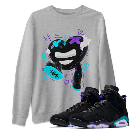 Air Jordan 6 Aqua shirt to match jordans Walk In Love Streetwear Sneaker Shirt AJ6 Aqua Drip Gear Zone Sneaker Matching Clothing Unisex Heather Grey 1 T-Shirt