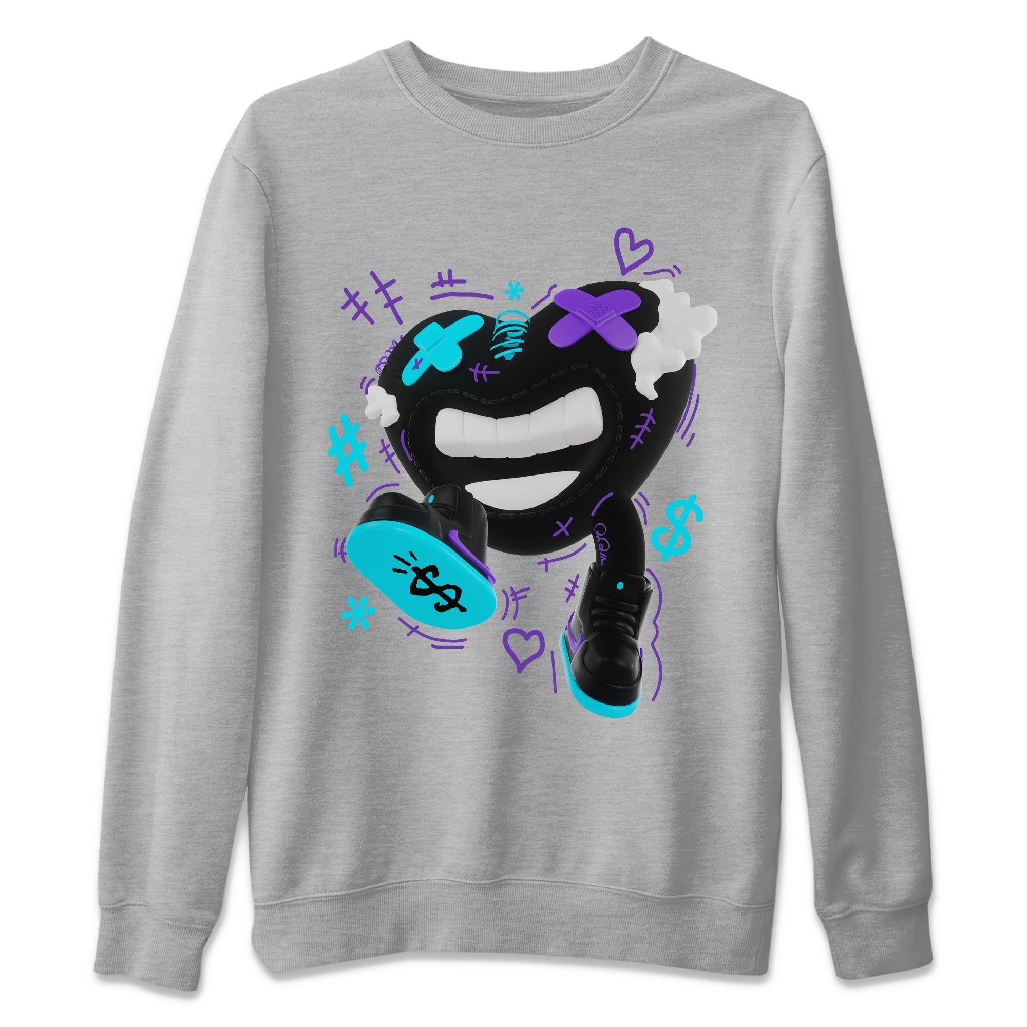 Air Jordan 6 Aqua shirt to match jordans Walk In Love Streetwear Sneaker Shirt AJ6 Aqua Drip Gear Zone Sneaker Matching Clothing Unisex Heather Grey 2 T-Shirt