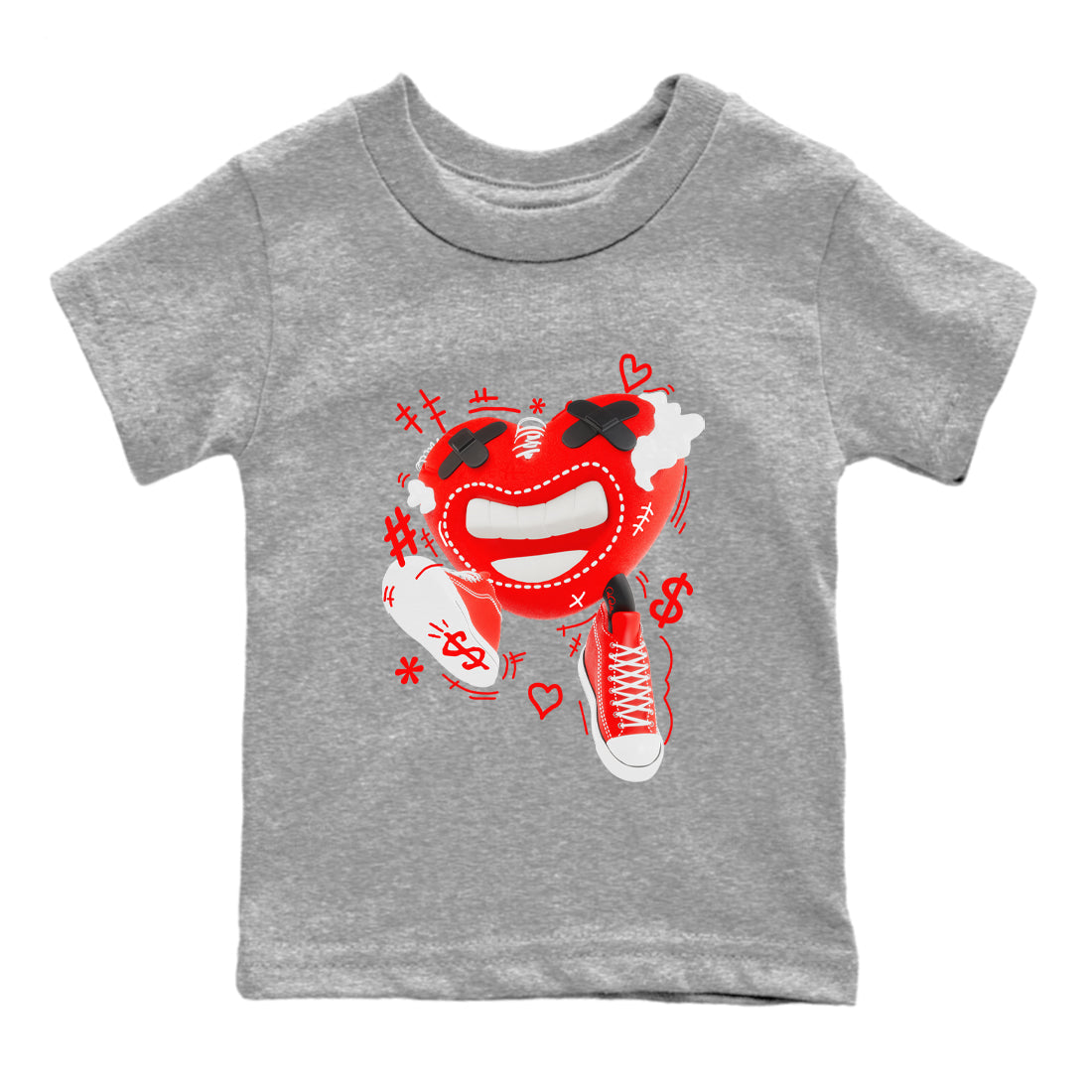 Converse High Top Red shirt to match sneakers Walk In Love sneaker tees Shoes Match Converse High Top Red Drip Gear Zone Sneaker Tee Baby Toddler Heather Grey 2 T-Shirt