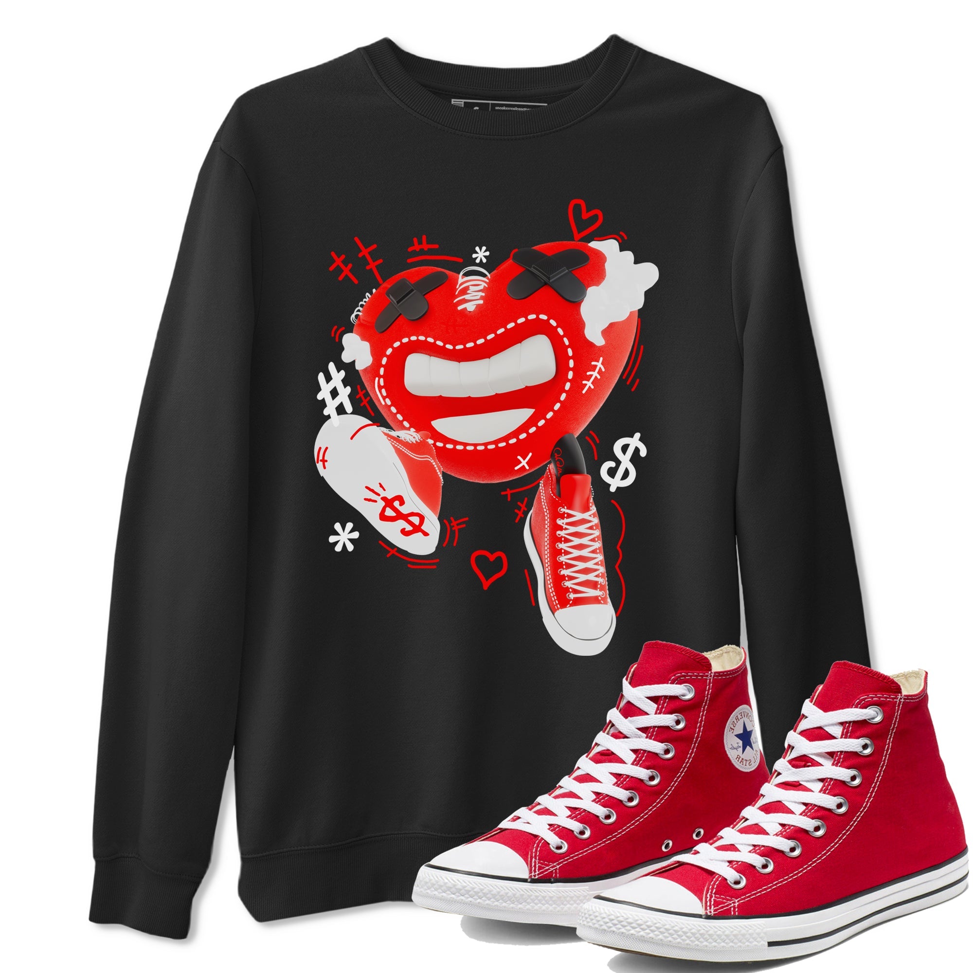 Converse High Top Red shirt to match sneakers Walk In Love sneaker tees Shoes Match Converse High Top Red Drip Gear Zone Sneaker Tee Unisex Black 1 T-Shirt