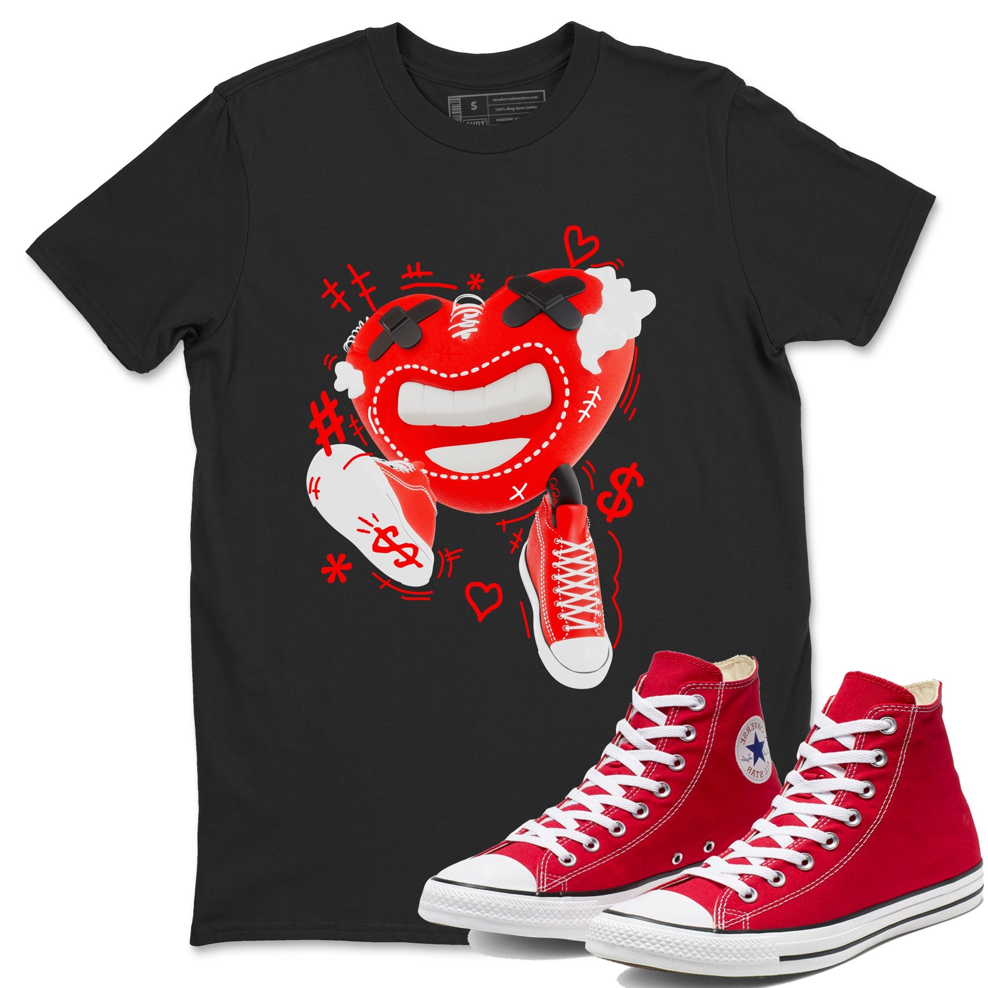 Converse High Top Red shirt to match sneakers Walk In Love sneaker tees Shoes Match Converse High Top Red Drip Gear Zone Sneaker Tee Unisex Black 1 T-Shirt