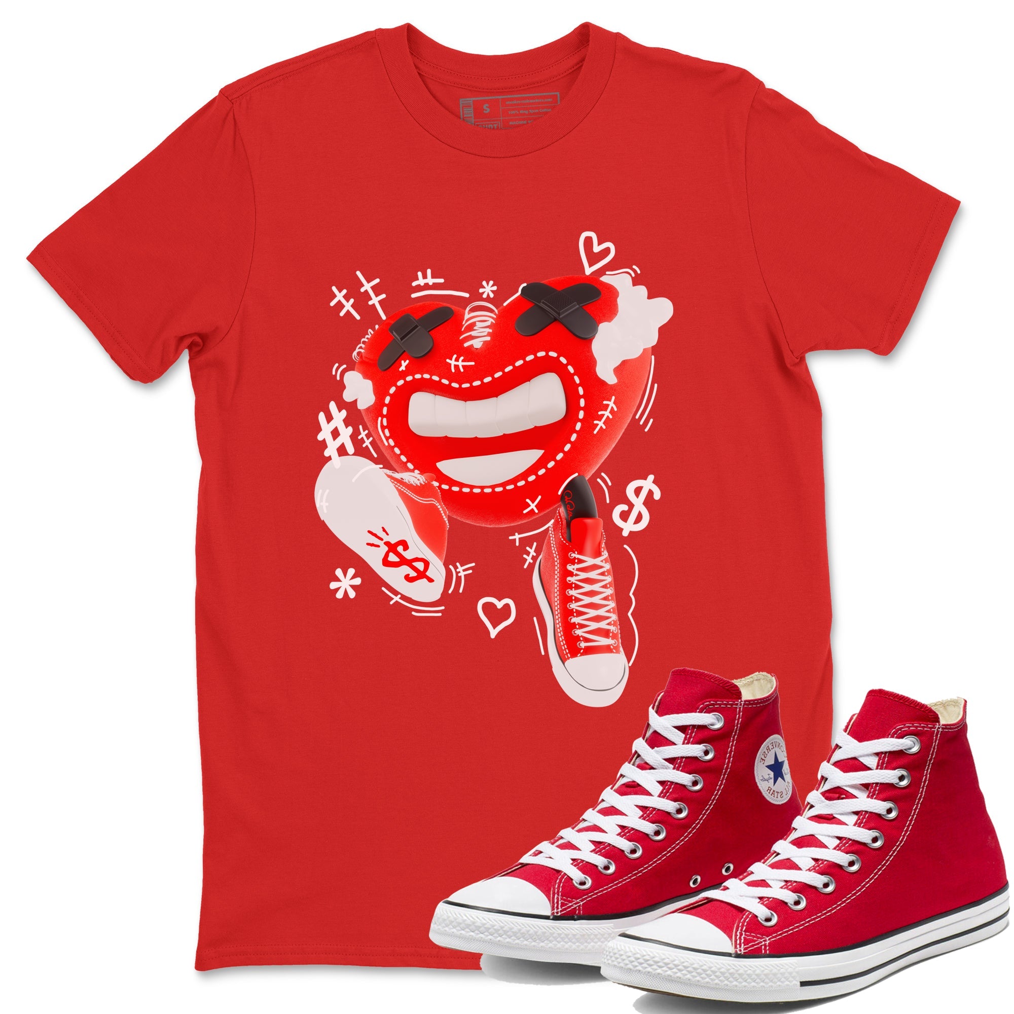 Converse High Top Red shirt to match sneakers Walk In Love sneaker tees Shoes Match Converse High Top Red Drip Gear Zone Sneaker Tee Unisex Red 1 T-Shirt