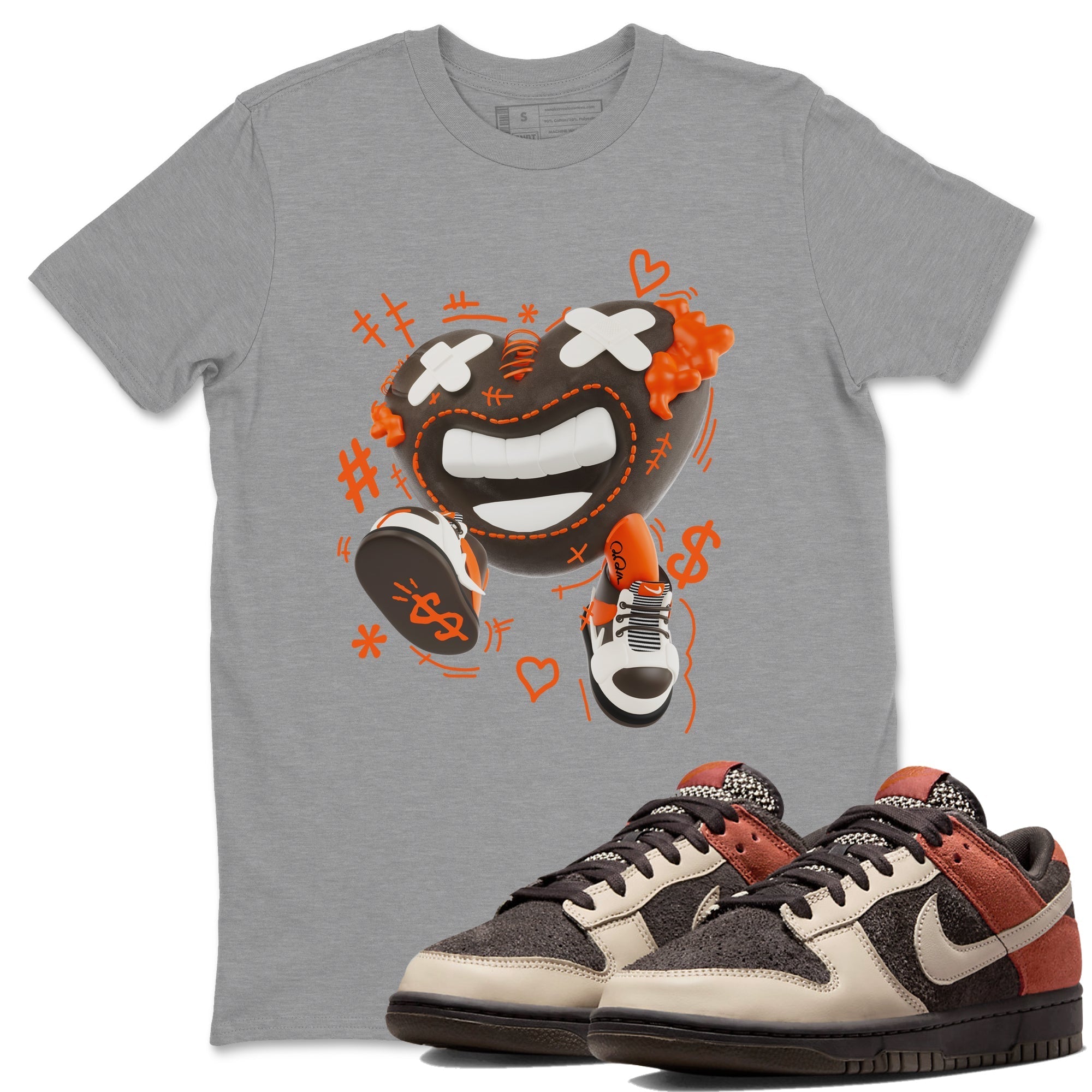 Dunk Red Panda shirt to match jordans Walk In Love sneaker tees Nike Dunk LowRed Panda Drip Gear Zone Sneaker T-Shirts Crew Neck Casual Fit Heather Grey 1 T-Shirt