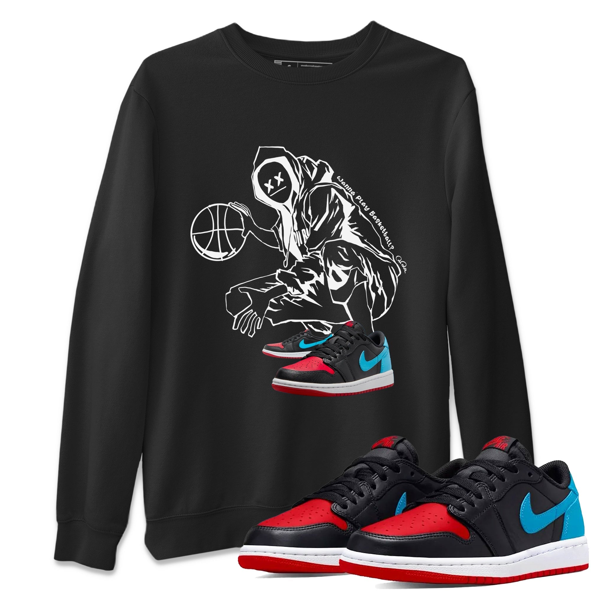 Air Jordan 1 UNC to Chicago shirt to match jordans Wanna Play Basketball Streetwear Sneaker Shirt AJ1 UNC to Chicago Drip Gear Zone Sneaker Matching Clothing Unisex Black 1 T-Shirt