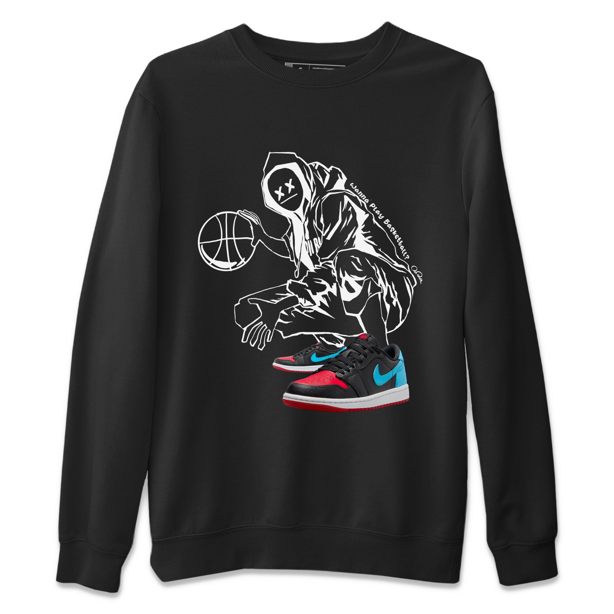 Air Jordan 1 UNC to Chicago shirt to match jordans Wanna Play Basketball Streetwear Sneaker Shirt AJ1 UNC to Chicago Drip Gear Zone Sneaker Matching Clothing Unisex Black 2 T-Shirt