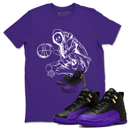 Air Jordan 12 Field Purple shirt to match jordans Wanna Play Basketball Streetwear Sneaker Shirt AJ12 Field Purple Drip Gear Zone Sneaker Matching Clothing Unisex Purple 1 T-Shirt