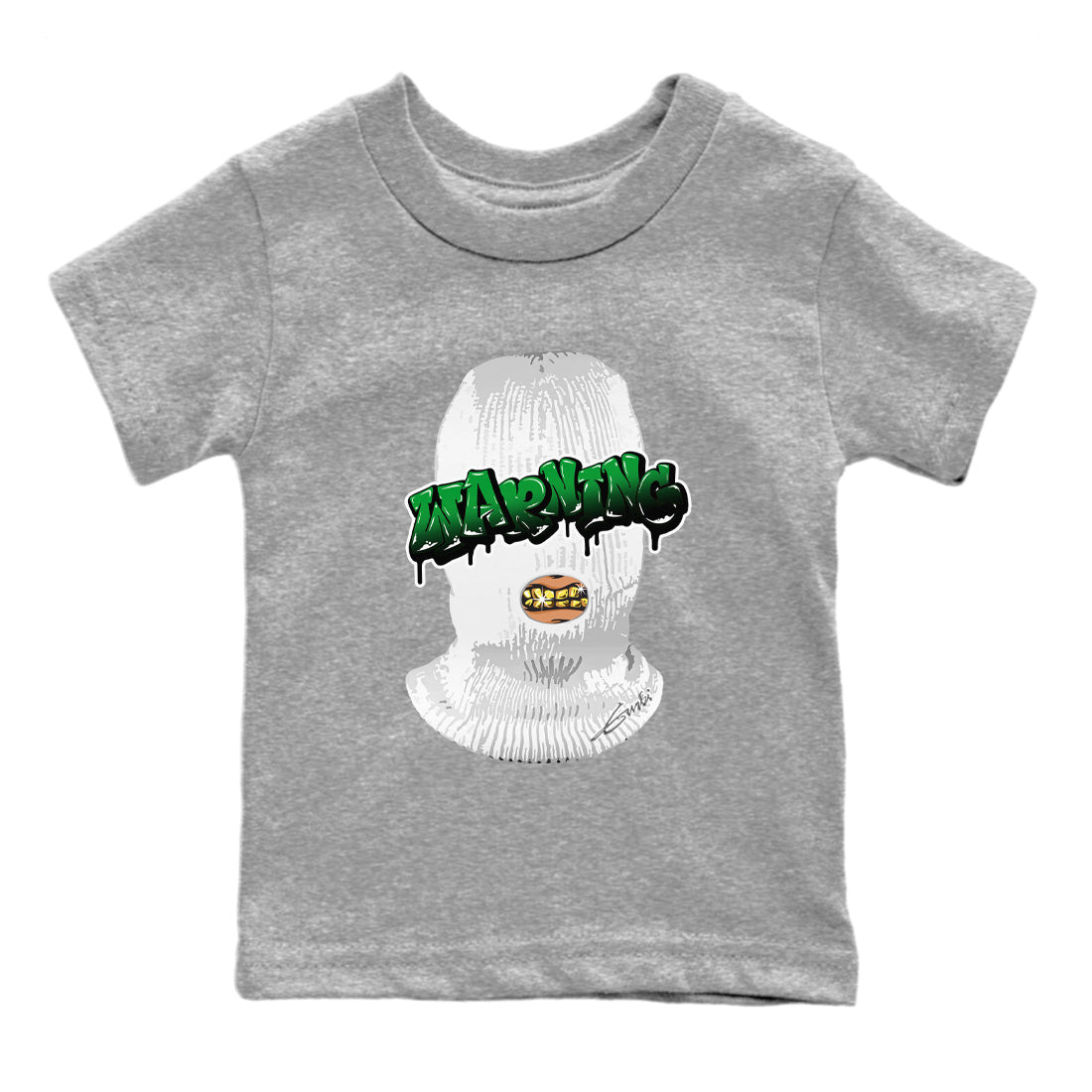 Air Jordan 1 Celtics Sneaker Match Tees Warning Streetwear Sneaker Shirt Air Jordan 1 Retro Celtics Sneaker Release Tees Kids Shirts Heather Grey 2