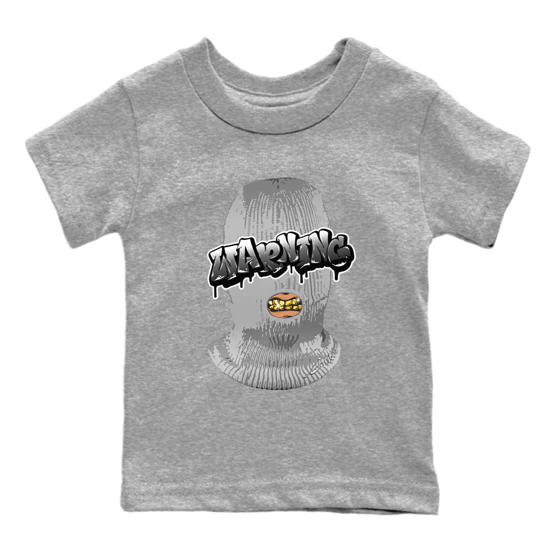 Air Jordan 13 Black Flint Sneaker Match Tees Warning Streetwear Sneaker Shirt Air Jordan 13 Black Flint Sneaker Release Tees Kids Shirts Heather Grey 2