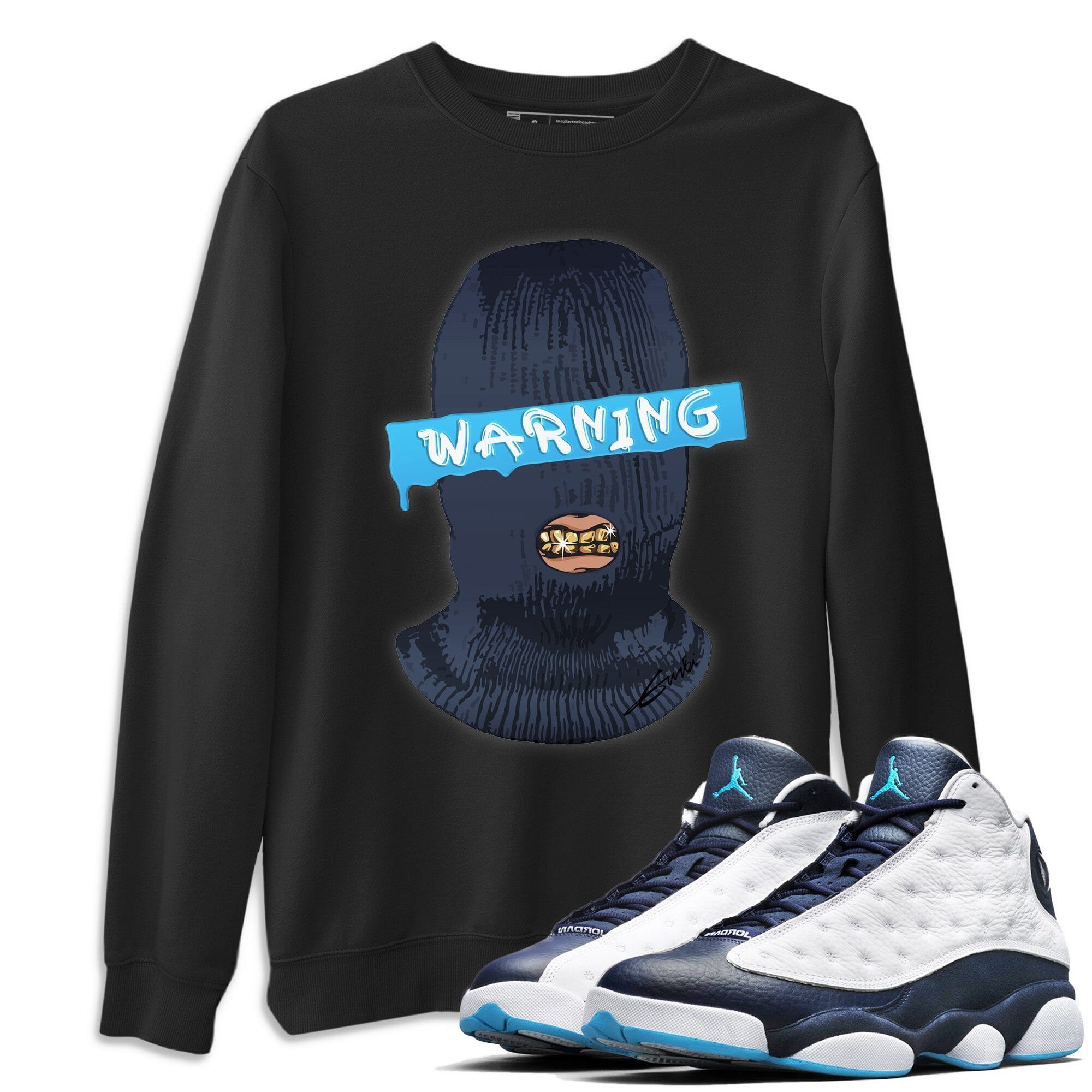 Jordan 13 Obsidian Shirt To Match Jordans Warning Sneaker Tees Jordan 13 Obsidian Drip Gear Zone Sneaker Matching Clothing Unisex Shirts
