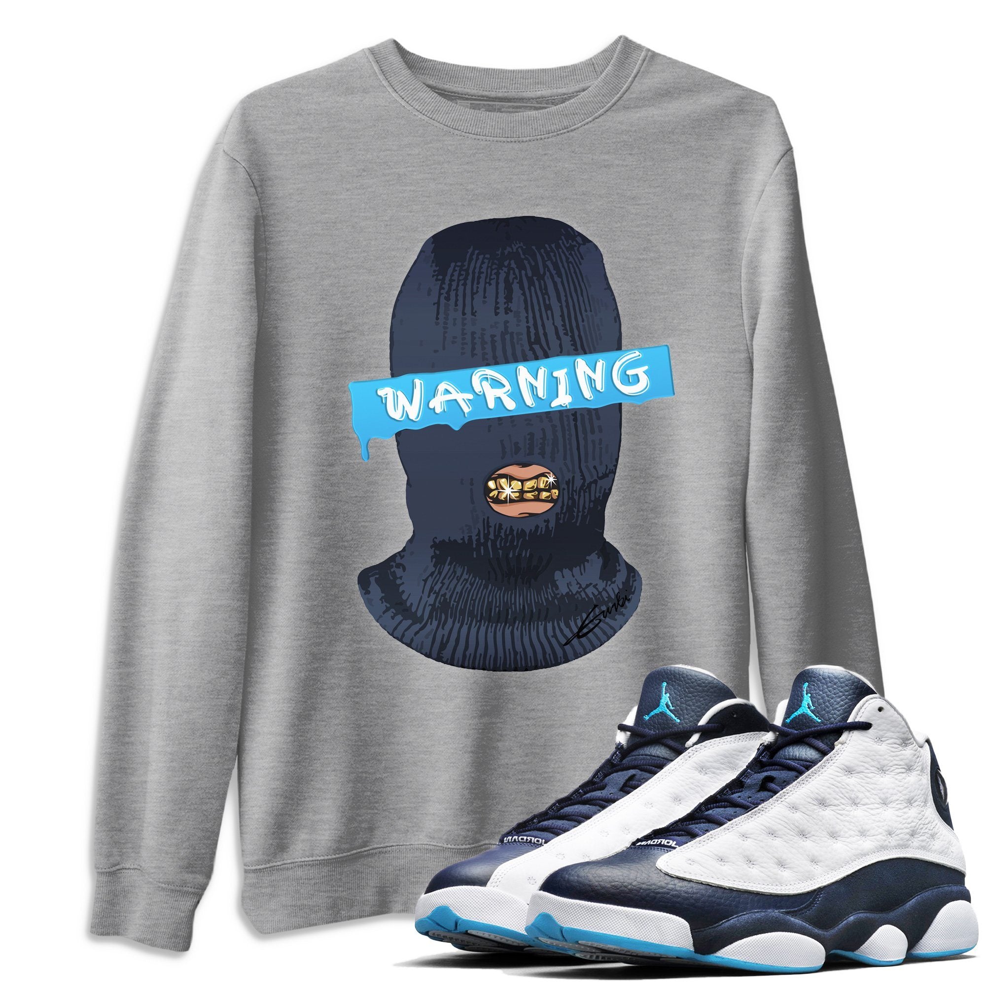 Jordan 13 Obsidian Shirt To Match Jordans Warning Sneaker Tees Jordan 13 Obsidian Drip Gear Zone Sneaker Matching Clothing Unisex Shirts