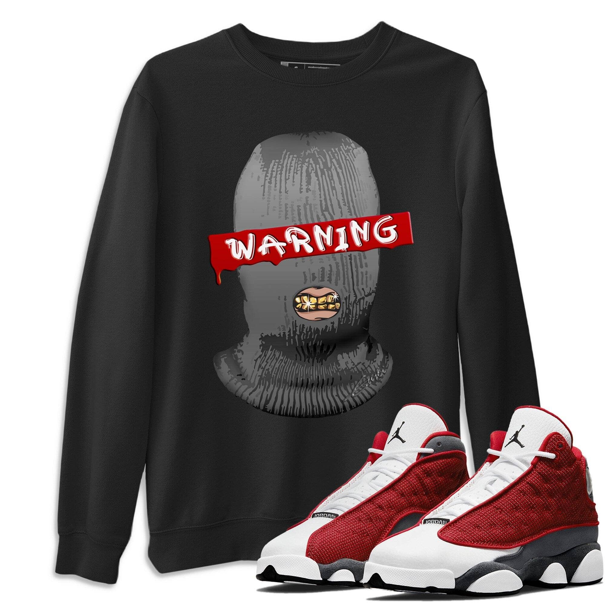 Jordan 13 Red Flint Shirt To Match Jordans Warning Sneaker Tees Jordan 13 Red Flint Drip Gear Zone Sneaker Matching Clothing Unisex Shirts