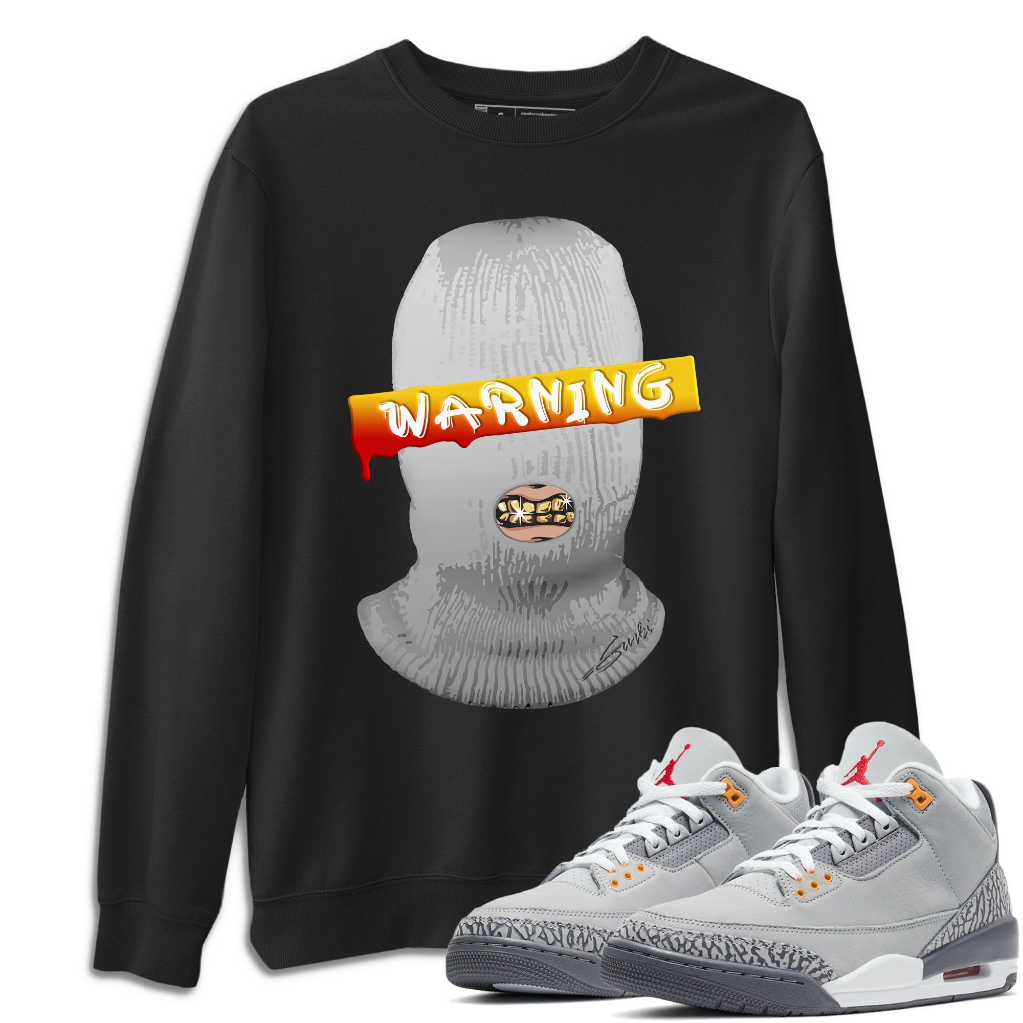 Jordan 3 Cool Grey Shirt To Match Jordans Warning Sneaker Tees Jordan 3 Cool Grey Drip Gear Zone Sneaker Matching Clothing Unisex Shirts