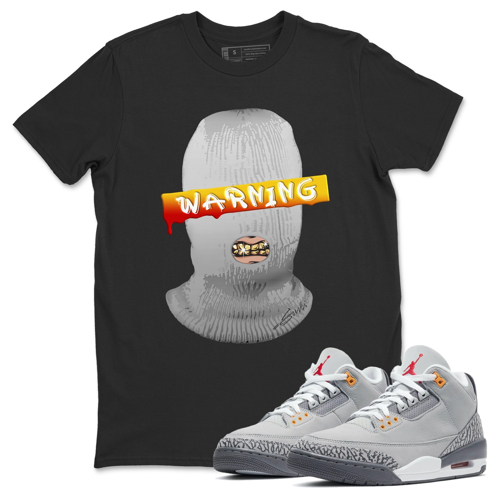 Jordan 3 Cool Grey Shirt To Match Jordans Warning Sneaker Tees Jordan 3 Cool Grey Drip Gear Zone Sneaker Matching Clothing Unisex Shirts