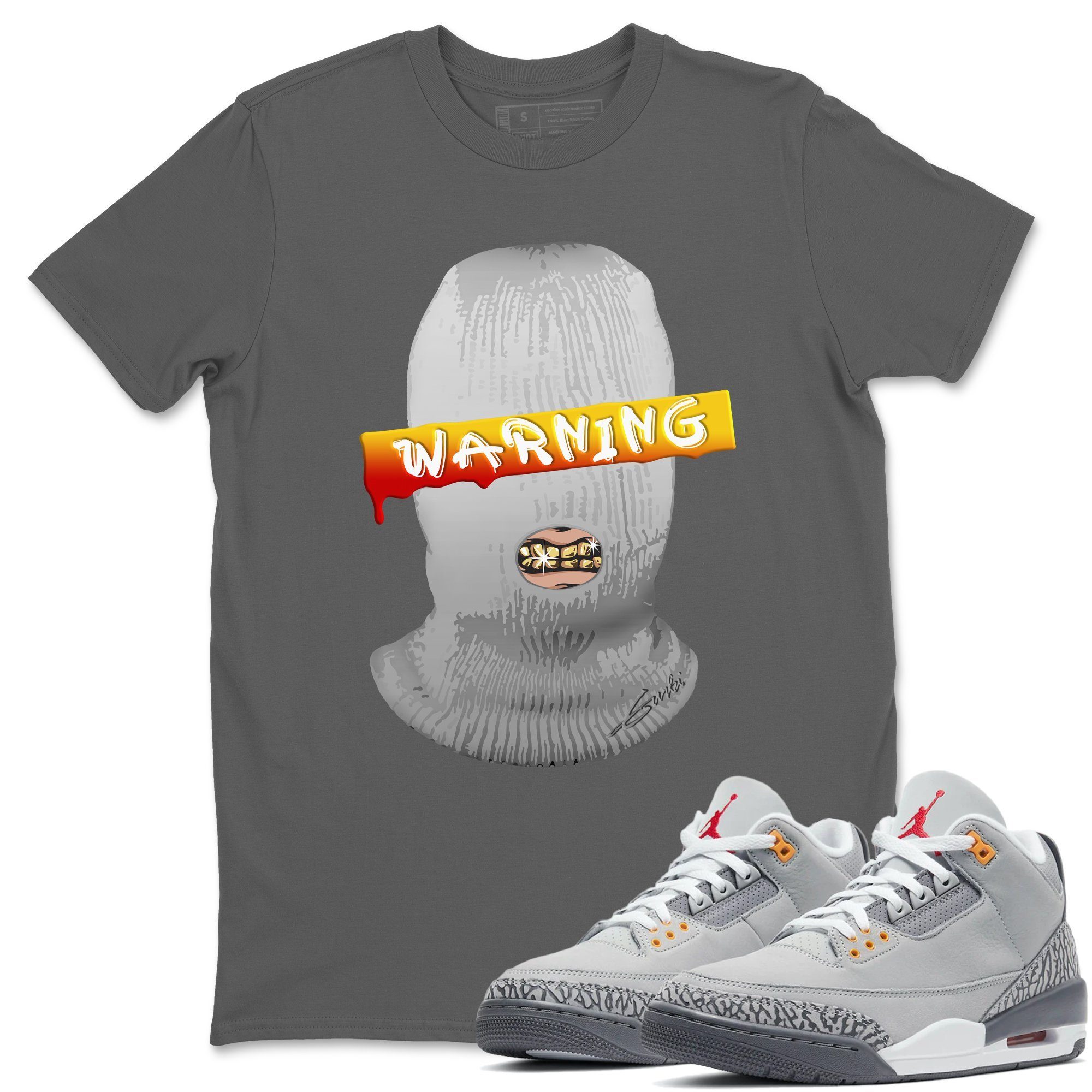 Jordan 3 Cool Grey Shirt To Match Jordans Warning Sneaker Tees Jordan 3 Cool Grey Drip Gear Zone Sneaker Matching Clothing Unisex Shirts
