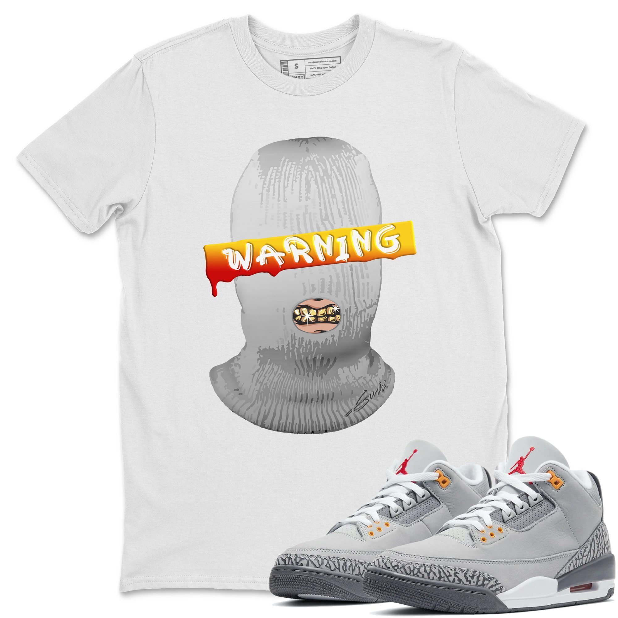 Jordan 3 Cool Grey Shirt To Match Jordans Warning Sneaker Tees Jordan 3 Cool Grey Drip Gear Zone Sneaker Matching Clothing Unisex Shirts