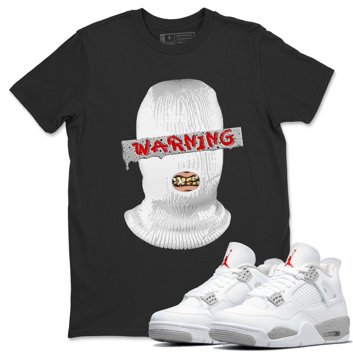 Jordan 4 Tech Grey Shirt To Match Jordans Warning Sneaker Tees Jordan 4 Tech Grey Drip Gear Zone Sneaker Matching Clothing Unisex Shirts