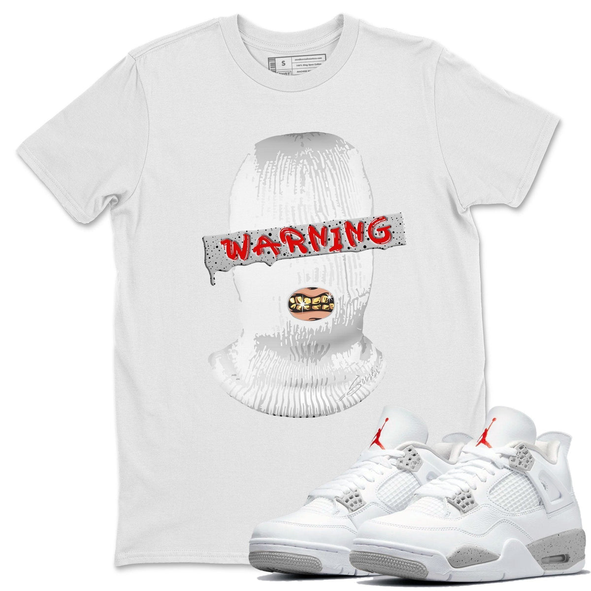 Jordan 4 Tech Grey Shirt To Match Jordans Warning Sneaker Tees Jordan 4 Tech Grey Drip Gear Zone Sneaker Matching Clothing Unisex Shirts