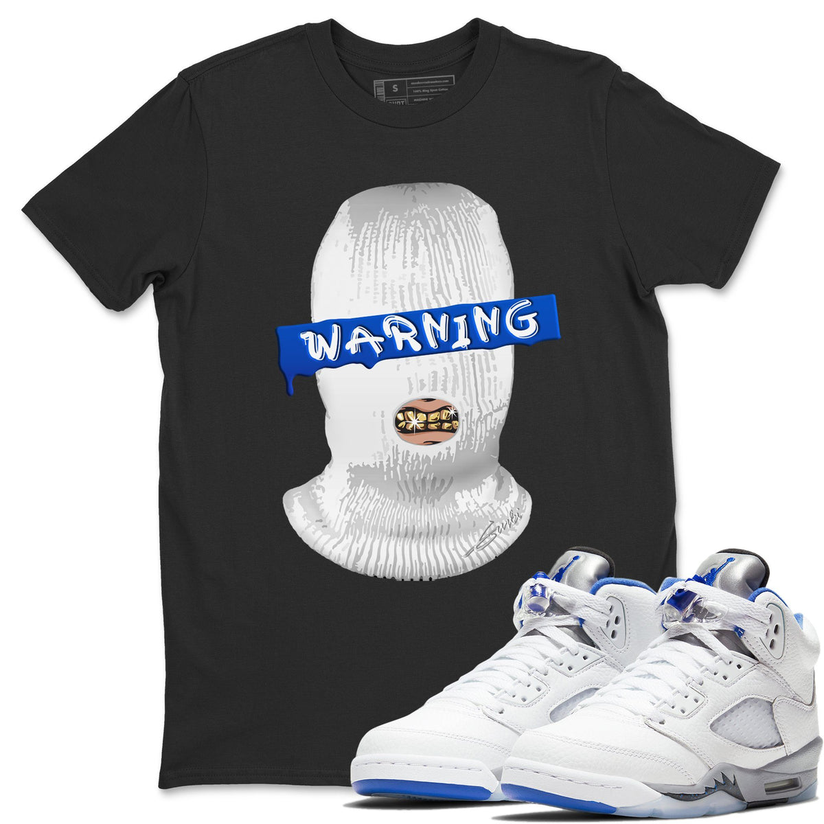 Jordan 5 Stealth Shirt To Match Jordans Warning Sneaker Tees Jordan 5 Stealth Drip Gear Zone Sneaker Matching Clothing Unisex Shirts