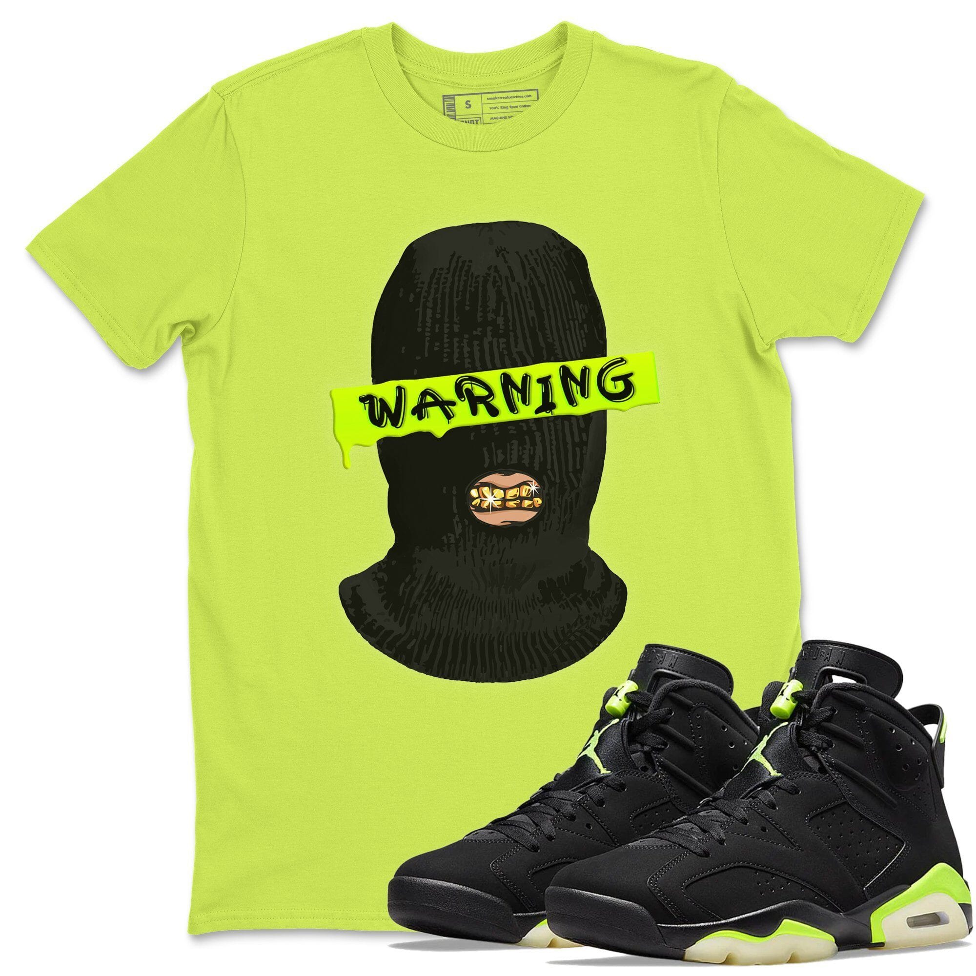 Jordan 6 Electric Green Shirt To Match Jordans Warning Sneaker Tees Jordan 6 Electric Green Drip Gear Zone Sneaker Matching Clothing Unisex Shirts