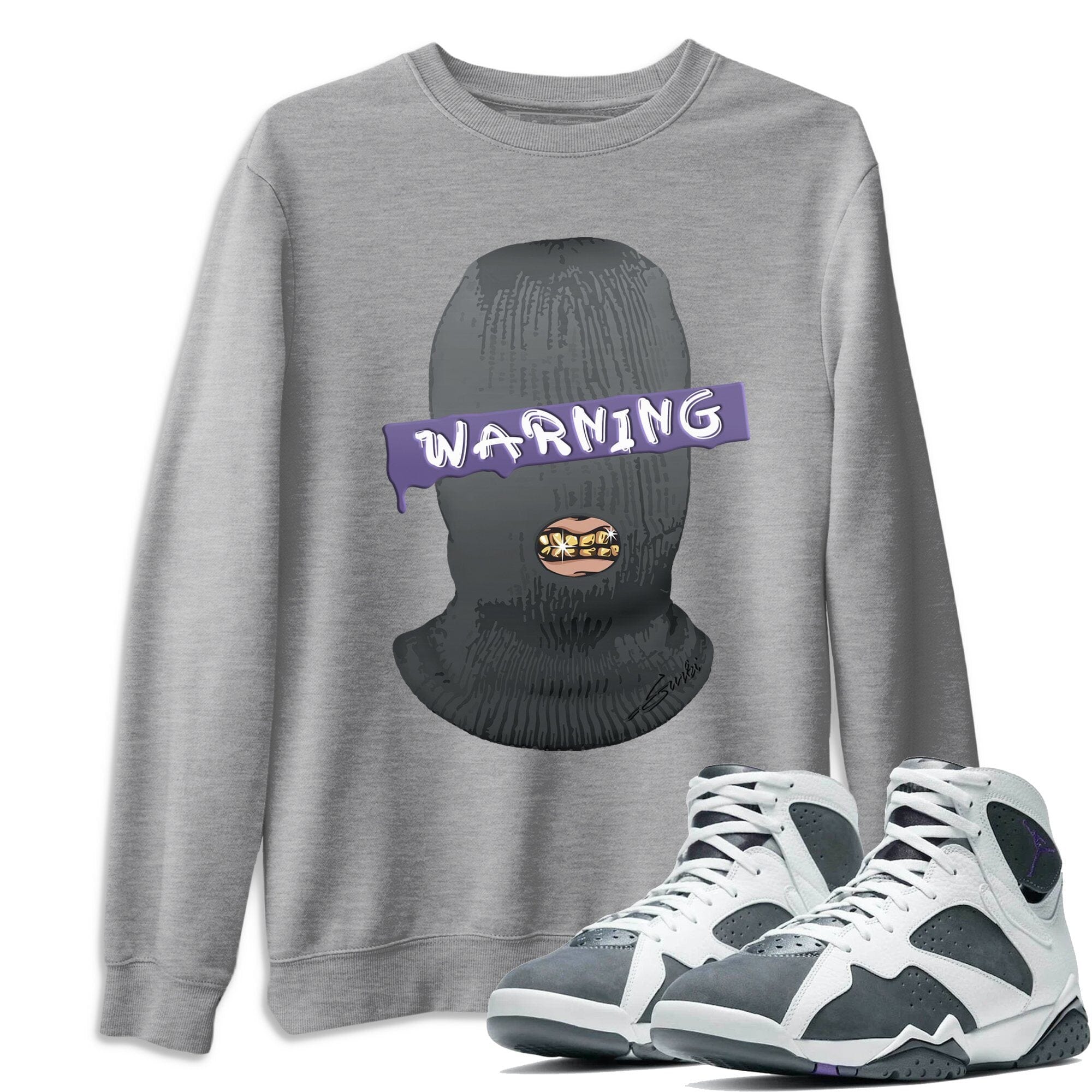 Jordan 7 Flint Shirt To Match Jordans Warning Sneaker Tees Jordan 7 Flint Drip Gear Zone Sneaker Matching Clothing Unisex Shirts