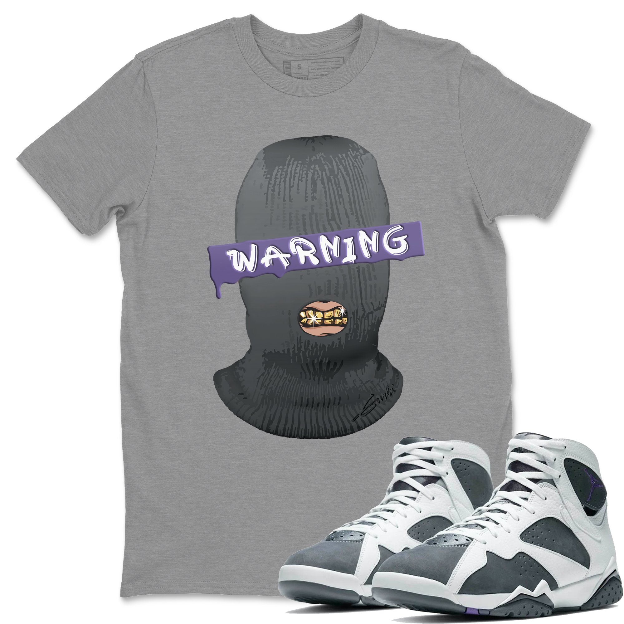 Jordan 7 Flint Shirt To Match Jordans Warning Sneaker Tees Jordan 7 Flint Drip Gear Zone Sneaker Matching Clothing Unisex Shirts