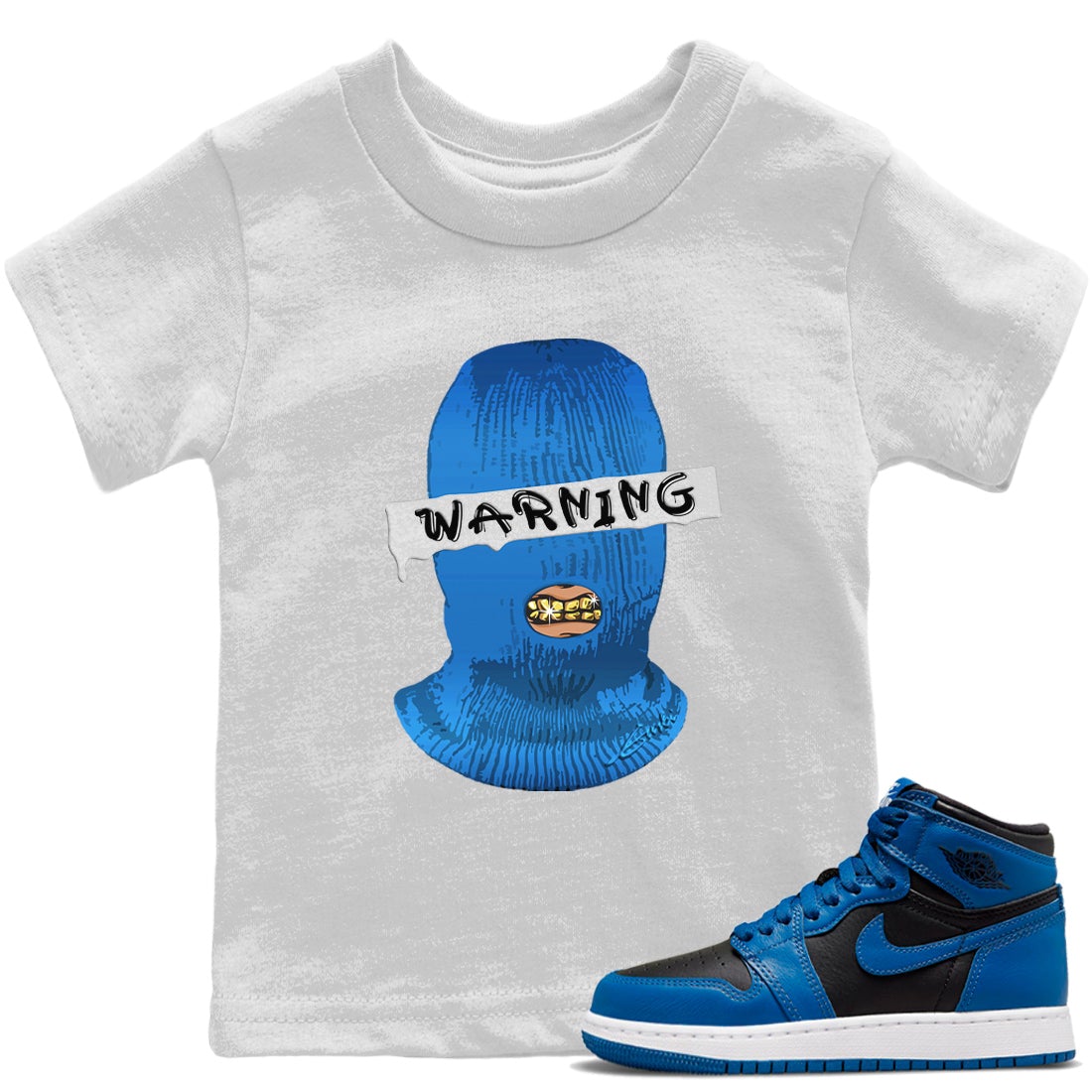Jordan 1 Dark Marina Blue Sneaker Matching T-Shirt Warning Sneaker Tees Jordan 1 Dark Marina Blue Sneaker Release Tees Kids Shirts
