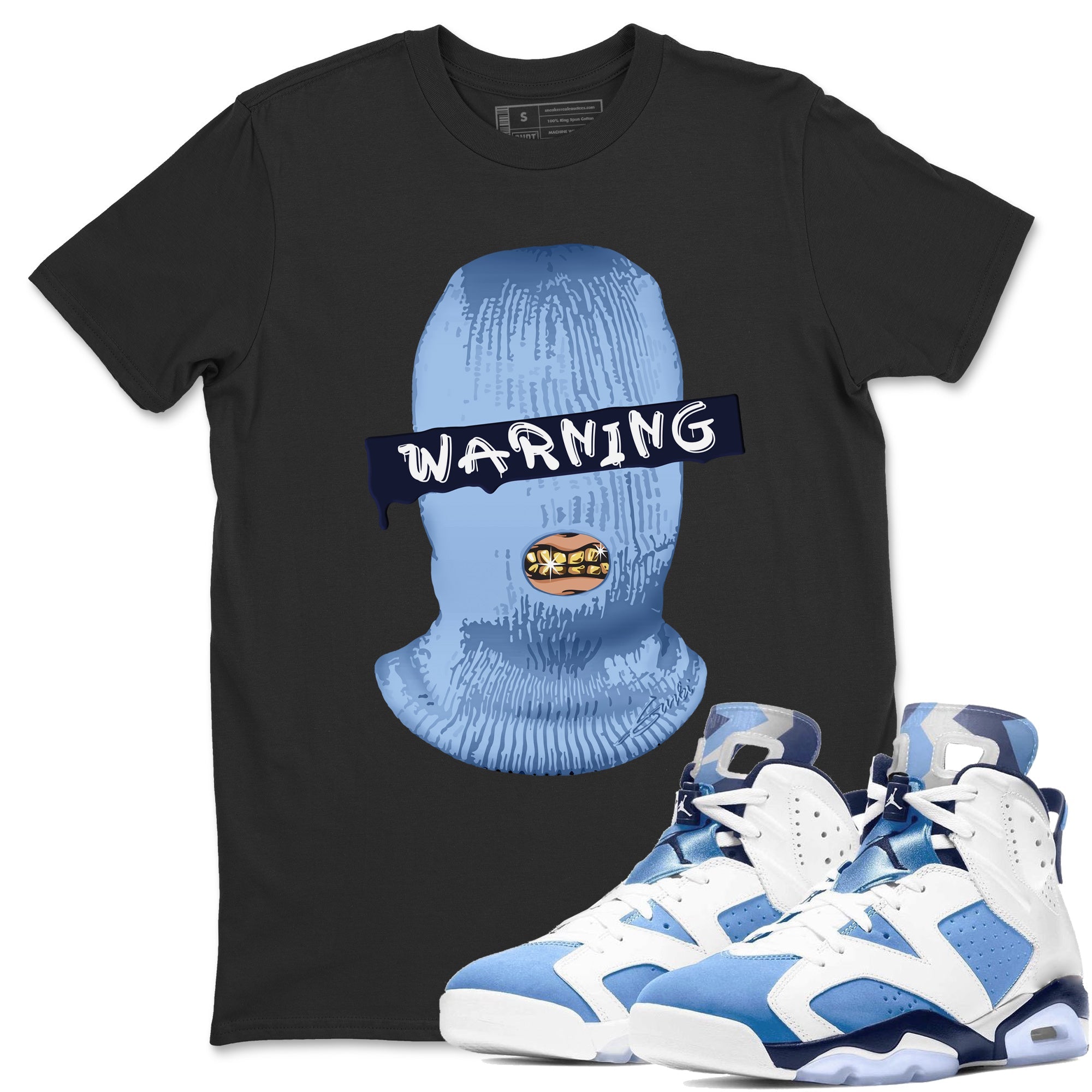 Jordan 6 UNC Shirt To Match Jordans Warning Sneaker Tees Jordan 6 UNC Drip Gear Zone Sneaker Matching Clothing Unisex Shirts