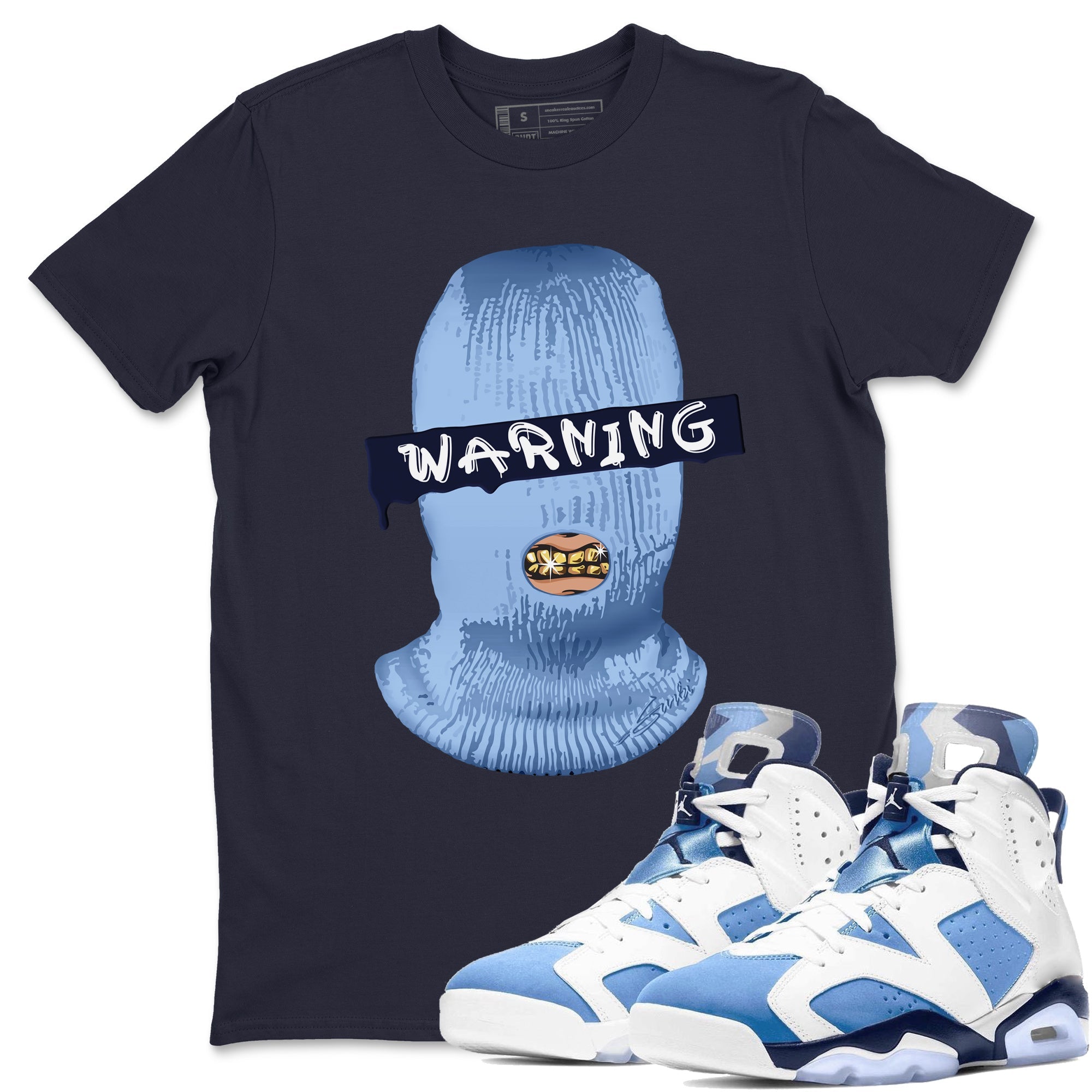 Jordan 6 UNC Shirt To Match Jordans Warning Sneaker Tees Jordan 6 UNC Drip Gear Zone Sneaker Matching Clothing Unisex Shirts