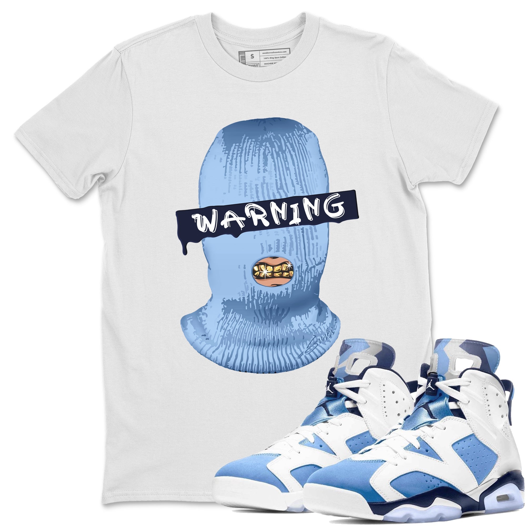 Jordan 6 UNC Shirt To Match Jordans Warning Sneaker Tees Jordan 6 UNC Drip Gear Zone Sneaker Matching Clothing Unisex Shirts