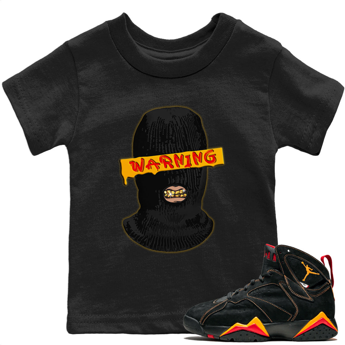Jordan 7 Citrus Shirt To Match Jordans Warning Sneaker Tees Jordan 7 Citrus Drip Gear Zone Sneaker Matching Clothing Kids Shirts