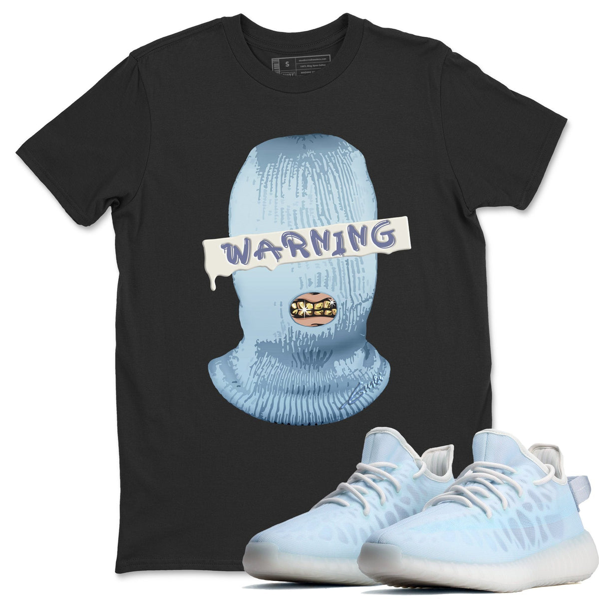 Yeezy 350 Mono Ice Shirt To Match Jordans Warning Sneaker Tees Yeezy 350 Mono Ice Drip Gear Zone Sneaker Matching Clothing Unisex Shirts