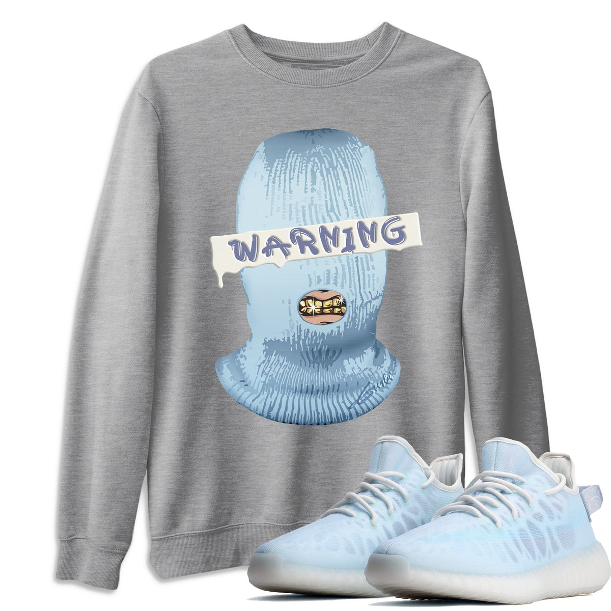Yeezy 350 Mono Ice Shirt To Match Jordans Warning Sneaker Tees Yeezy 350 Mono Ice Drip Gear Zone Sneaker Matching Clothing Unisex Shirts