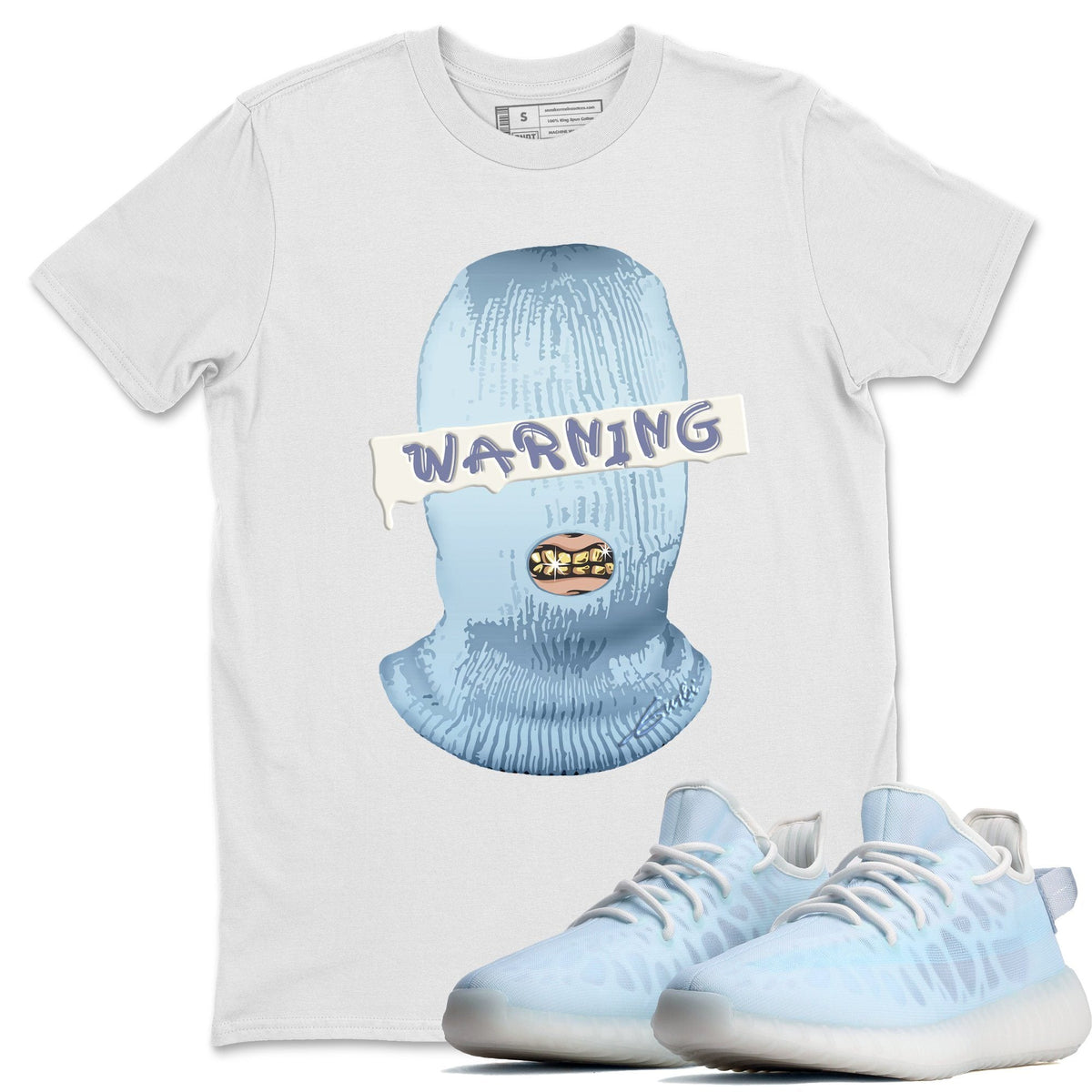 Yeezy 350 Mono Ice Shirt To Match Jordans Warning Sneaker Tees Yeezy 350 Mono Ice Drip Gear Zone Sneaker Matching Clothing Unisex Shirts