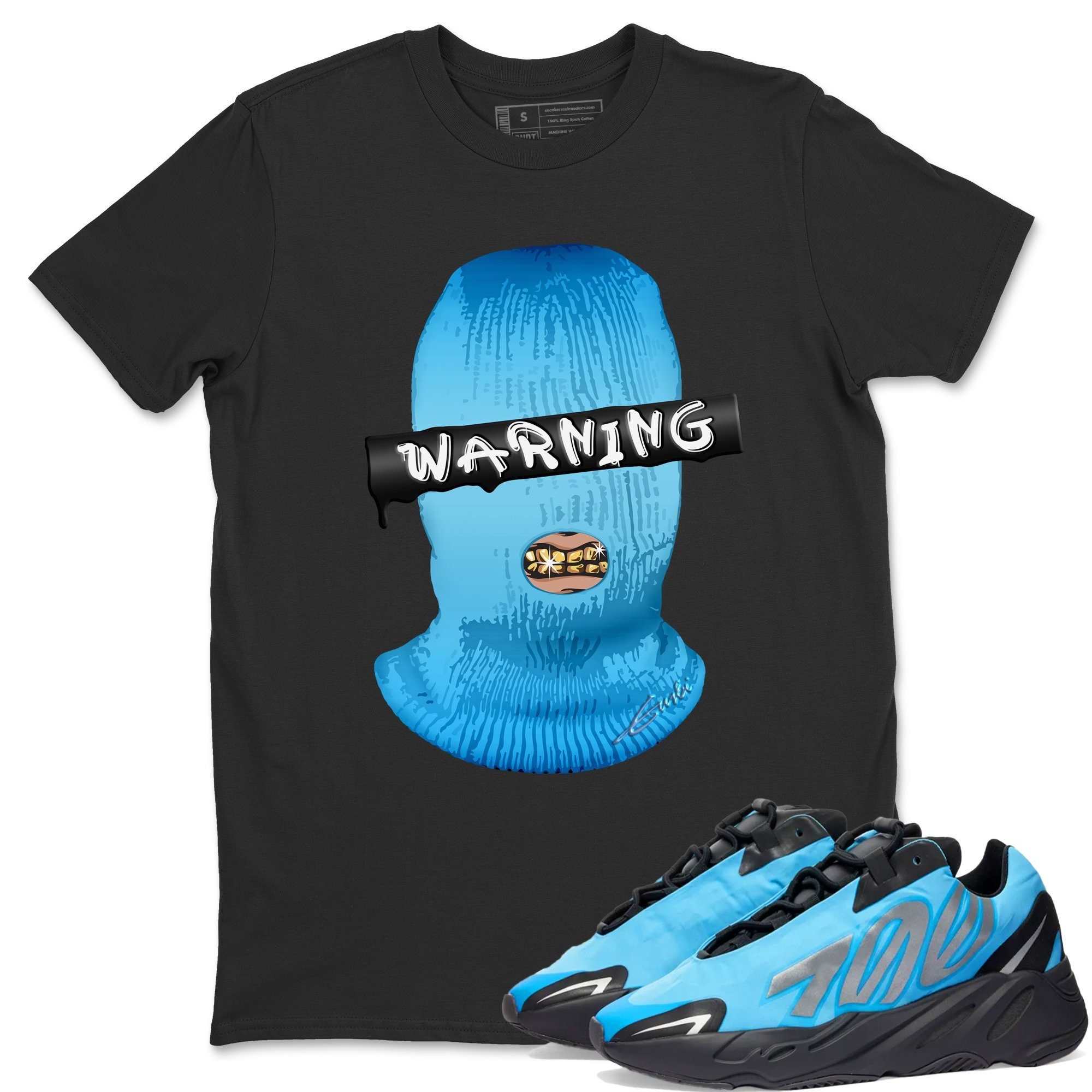 Yeezy 700 Bright Cyan Shirt To Match Jordans Warning Sneaker Tees Yeezy 700 Bright Cyan Drip Gear Zone Sneaker Matching Clothing Unisex Shirts