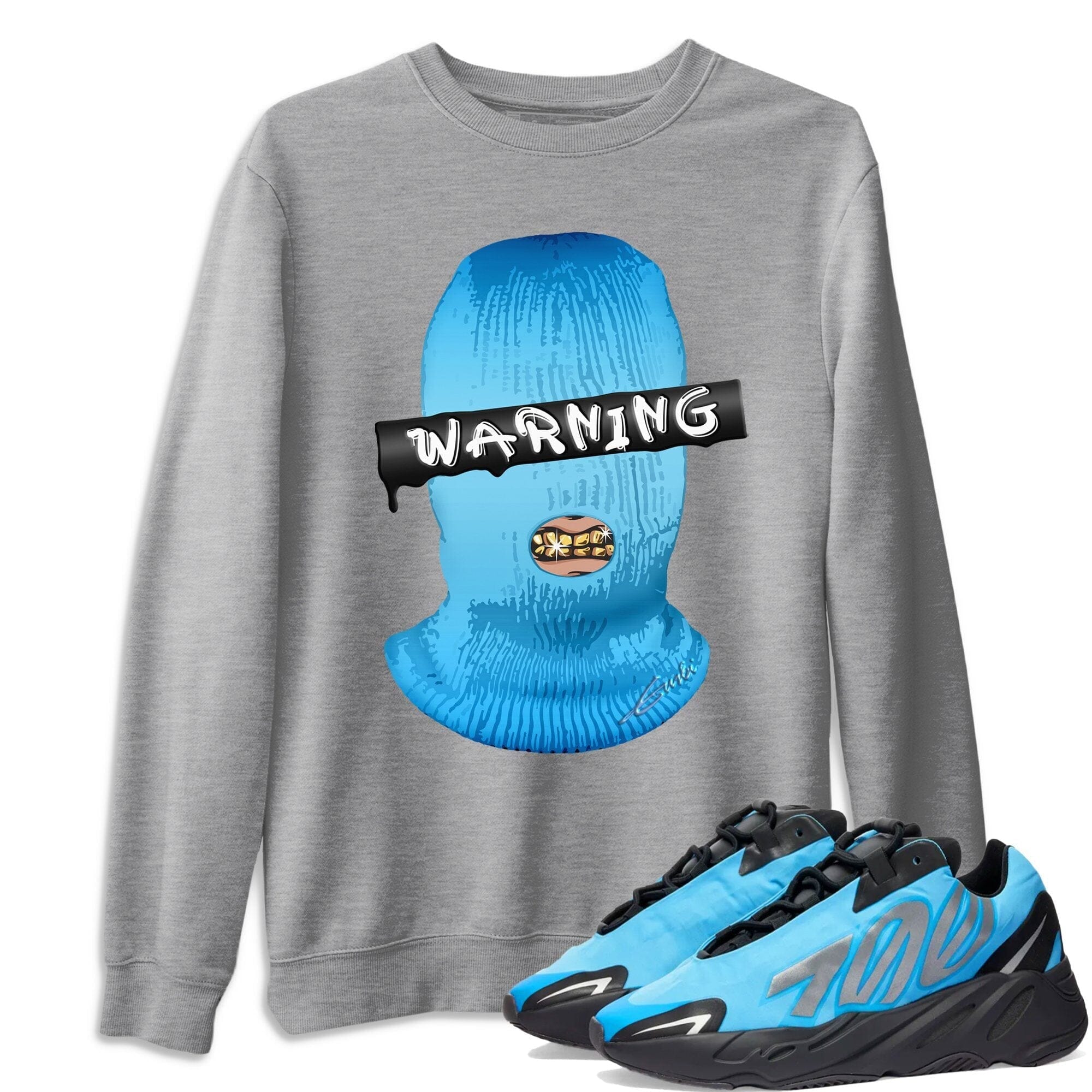 Yeezy 700 Bright Cyan Shirt To Match Jordans Warning Sneaker Tees Yeezy 700 Bright Cyan Drip Gear Zone Sneaker Matching Clothing Unisex Shirts