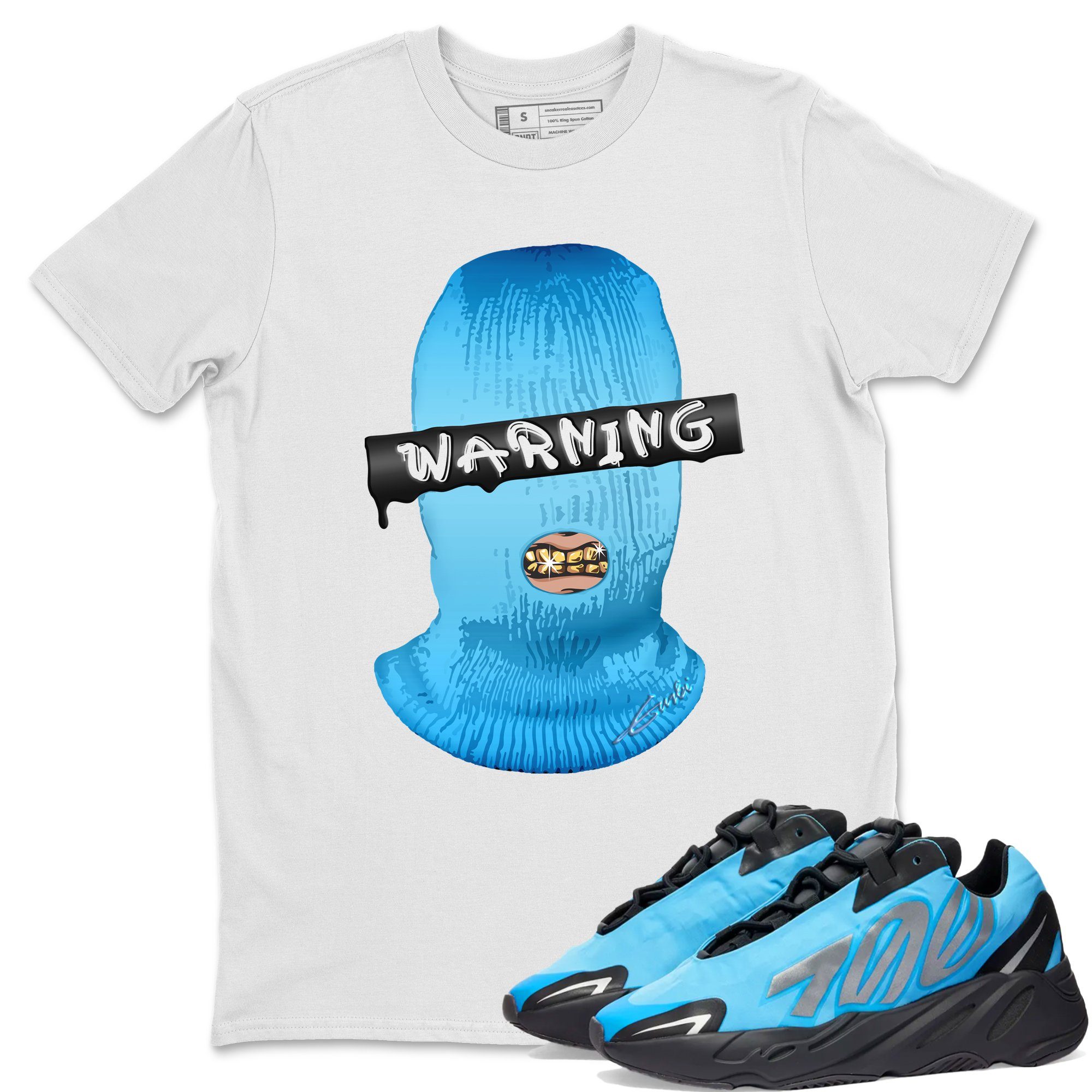 Yeezy 700 Bright Cyan Shirt To Match Jordans Warning Sneaker Tees Yeezy 700 Bright Cyan Drip Gear Zone Sneaker Matching Clothing Unisex Shirts