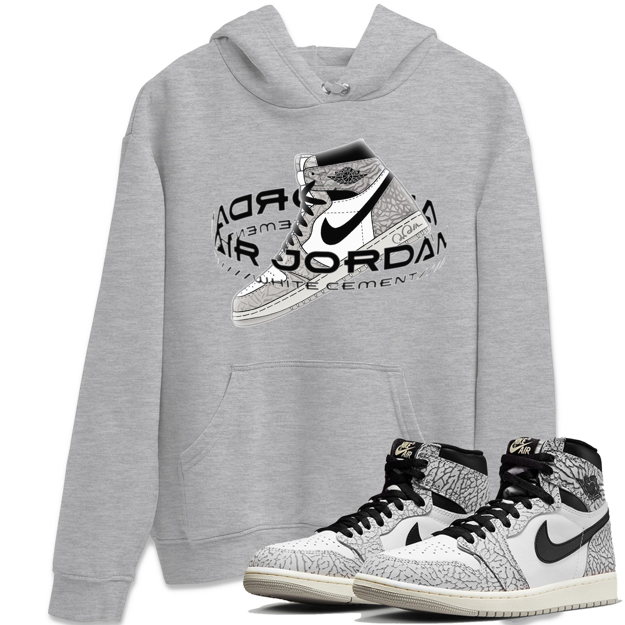 Jordan 1 High White Cement Sneaker Tees Drip Gear Zone Warping Space Sneaker Tees Jordan 1 High White Cement Shirt Unisex Shirts