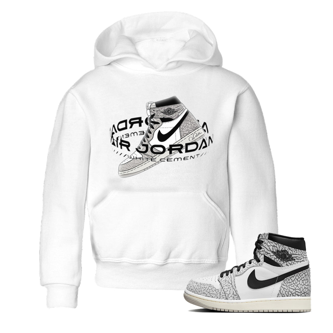 Jordan 1 High White Cement Sneaker Tees Drip Gear Zone Warping Space Sneaker Tees Jordan 1 High White Cement Shirt Kids Shirts