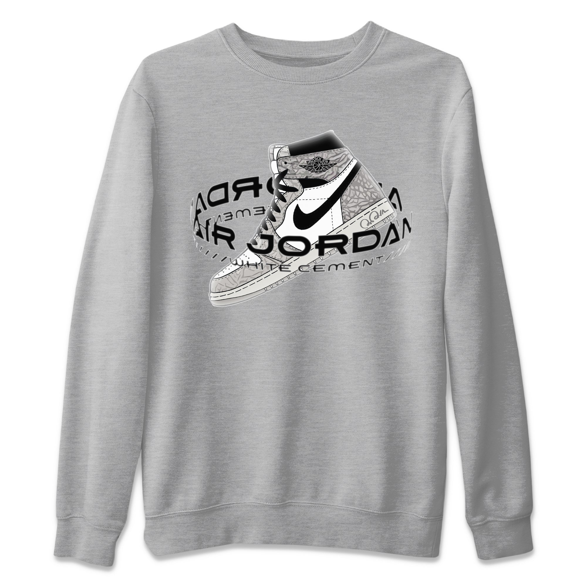 Jordan 1 High White Cement Sneaker Tees Drip Gear Zone Warping Space Sneaker Tees Jordan 1 High White Cement Shirt Unisex Shirts