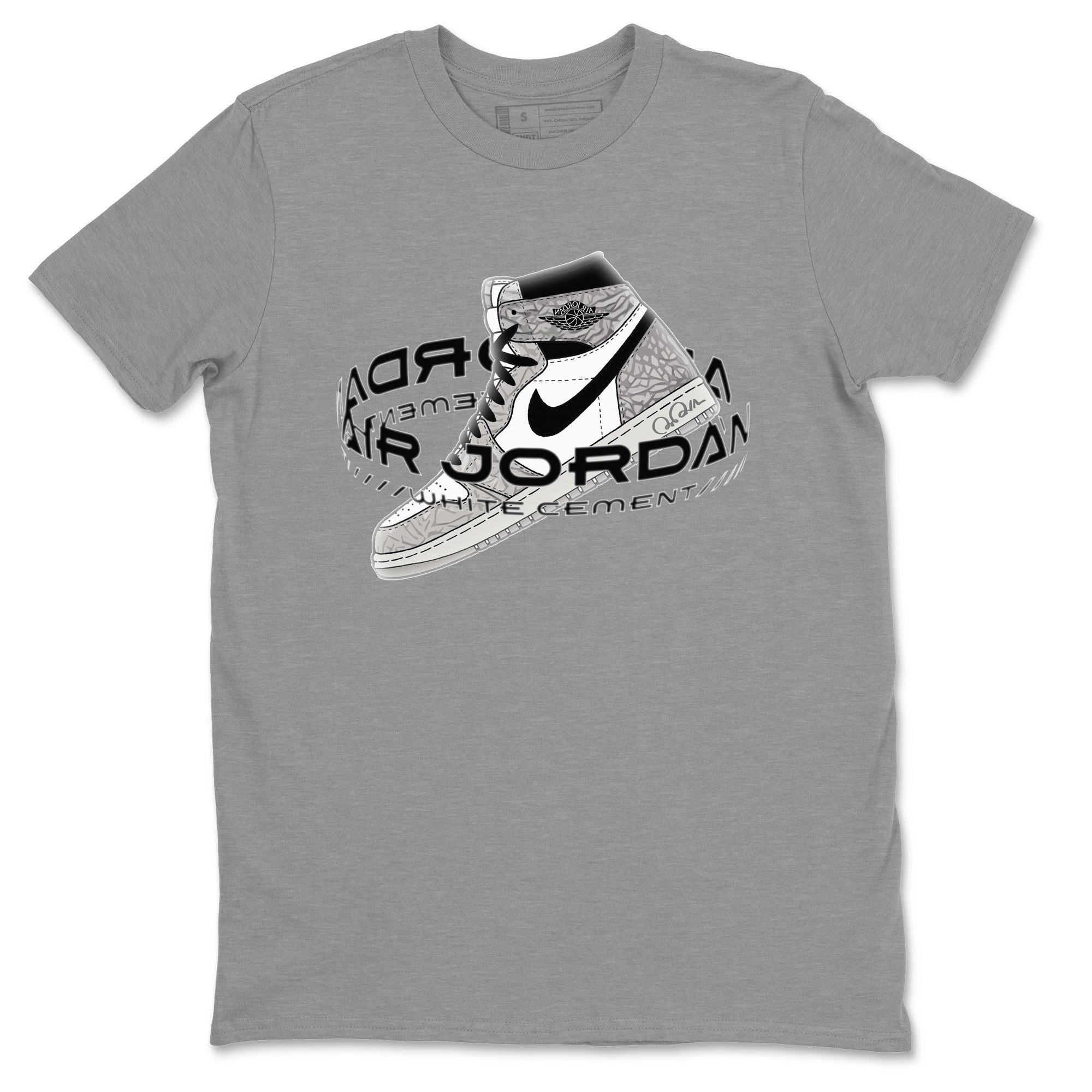 Jordan 1 High White Cement Sneaker Tees Drip Gear Zone Warping Space Sneaker Tees Jordan 1 High White Cement Shirt Unisex Shirts